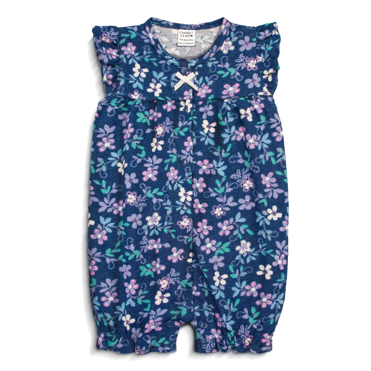 Girls Half-length Romper (Floral)