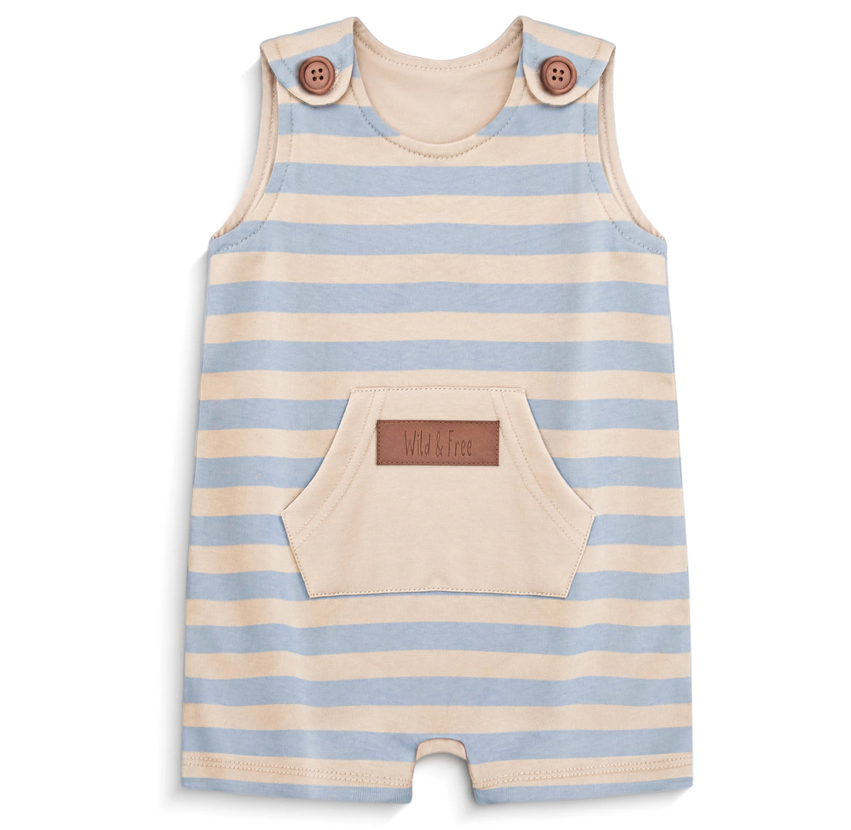 Half-length Romper (Gray Striper)