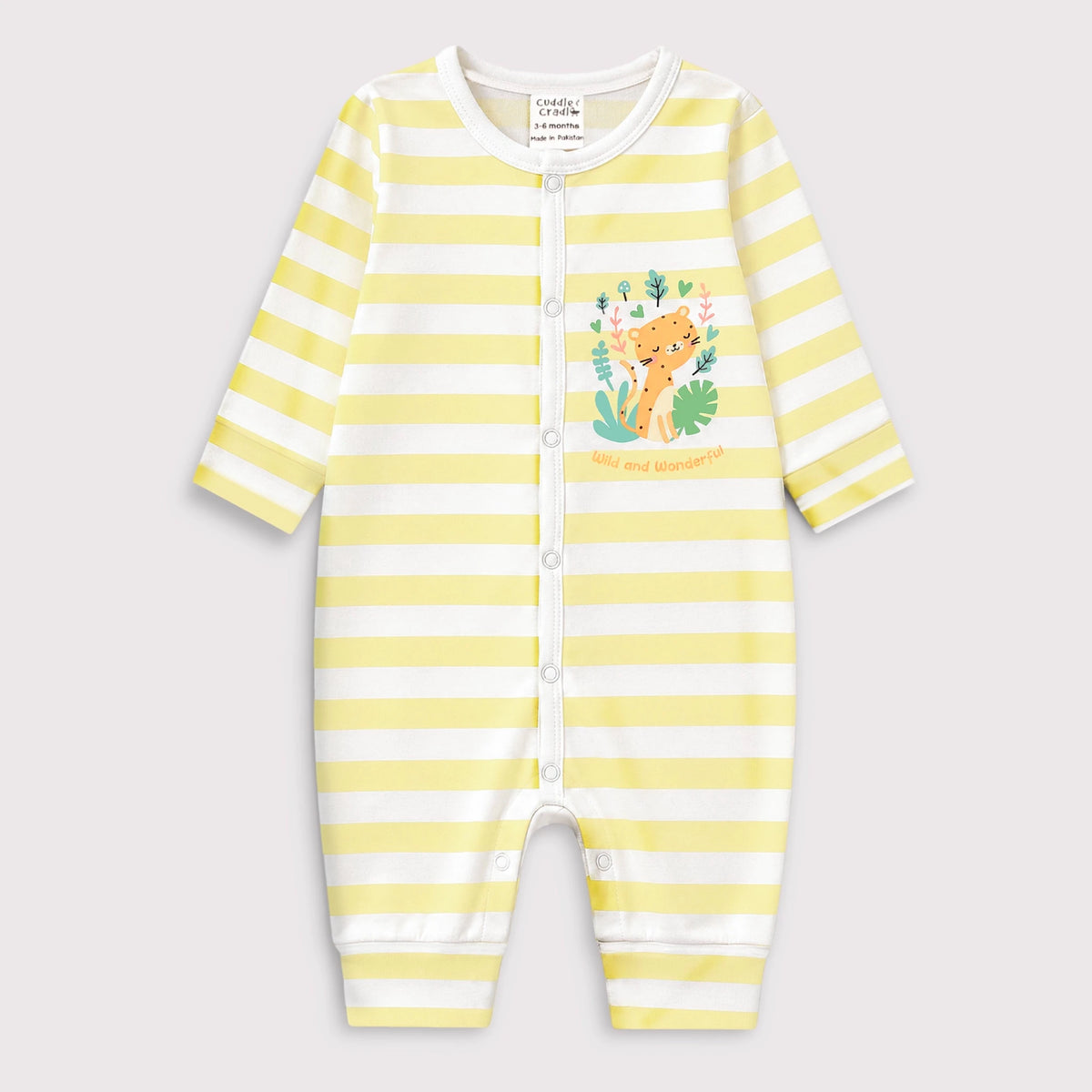 Baby Full Length Romper (Yellow Striper)