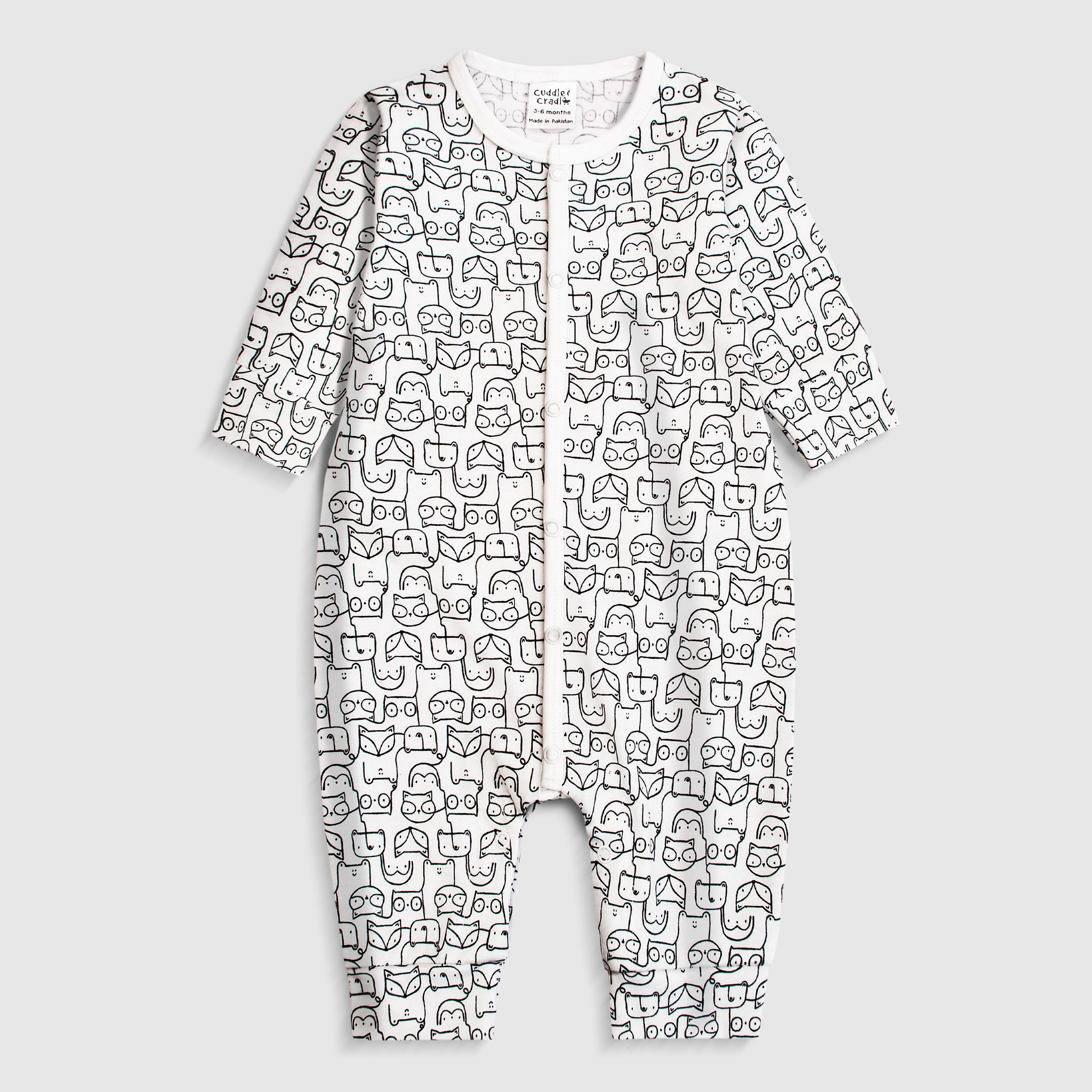 Baby Full Length Romper (White)
