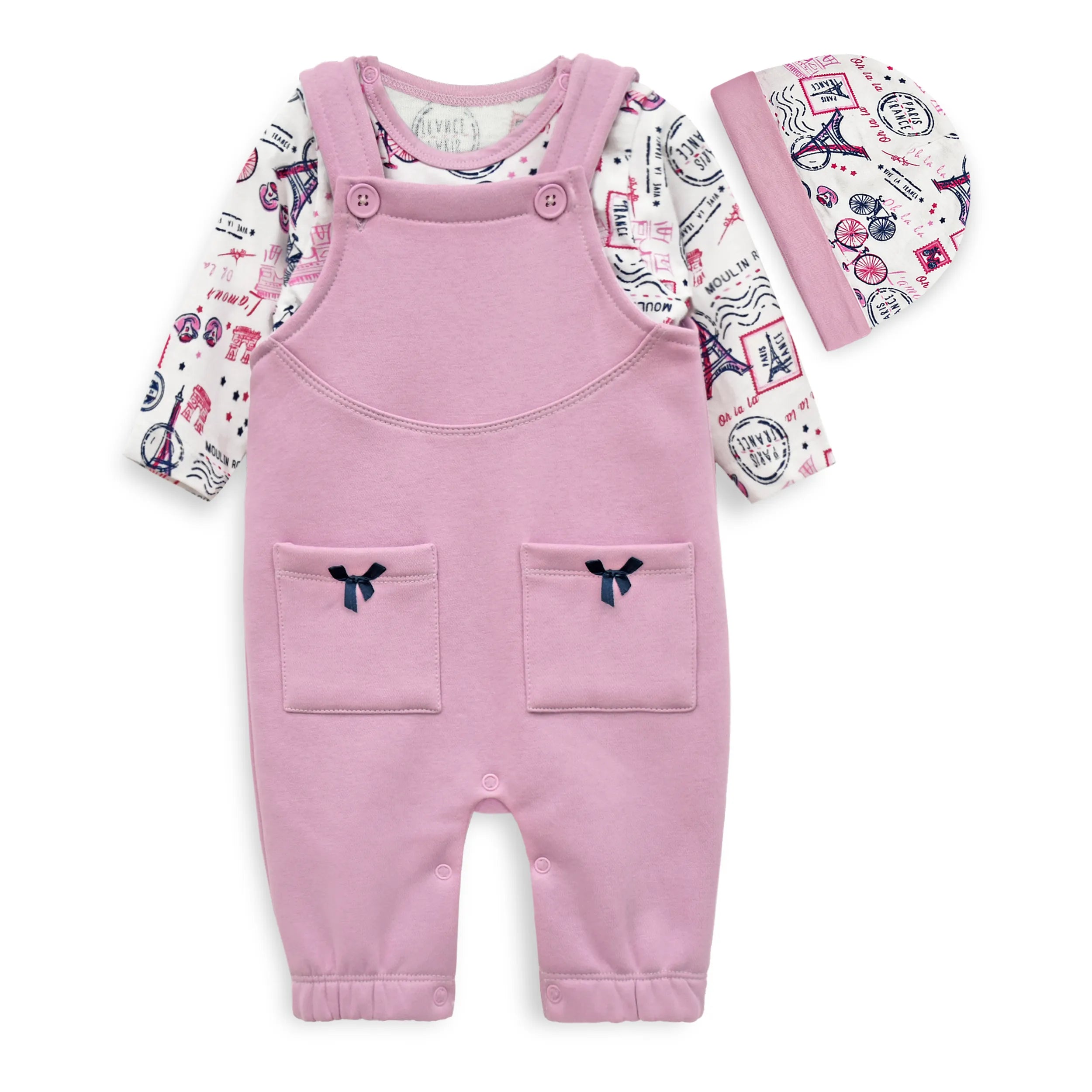 Baby Fleece Romper Set (Paris)