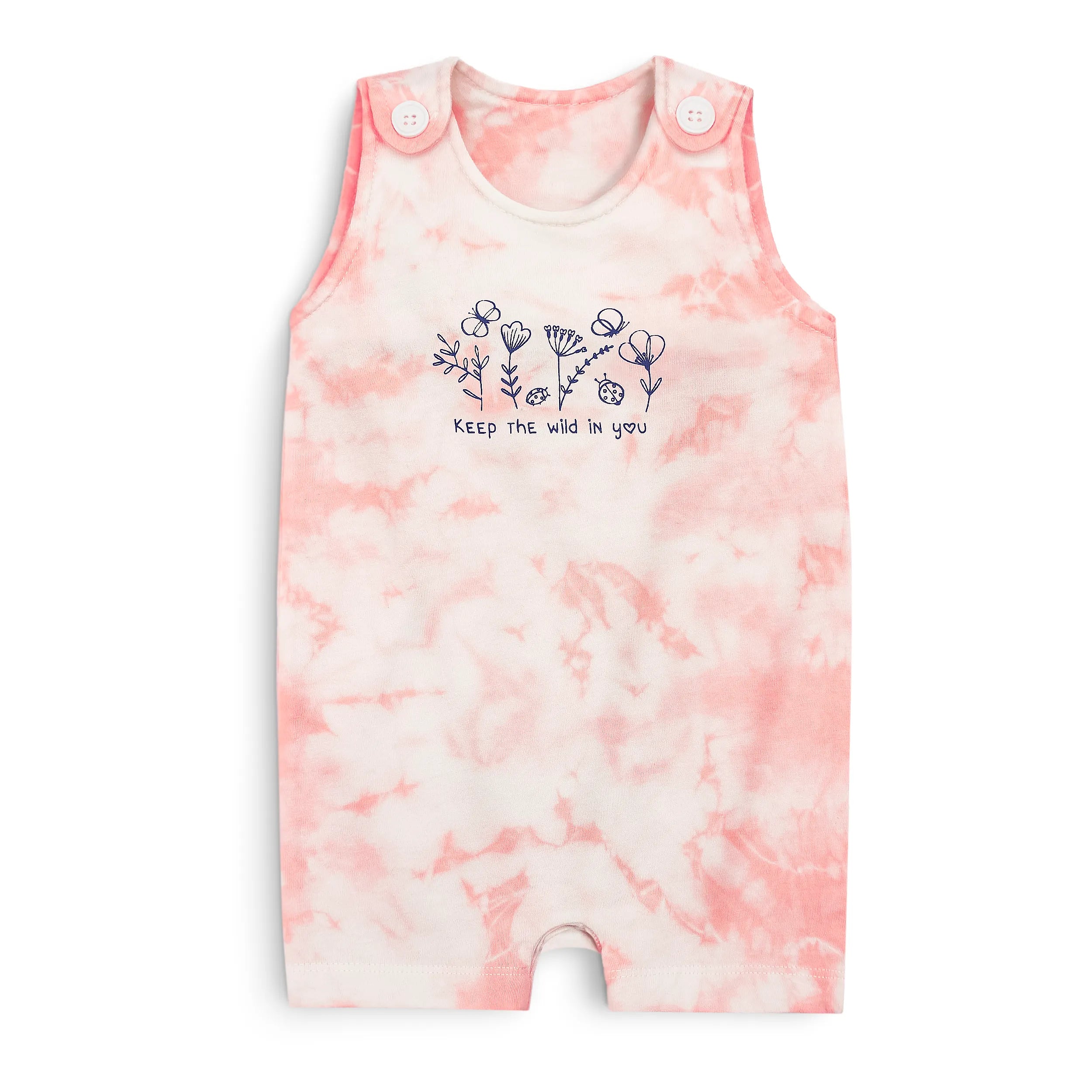 Girls Half-length Romper (Tie and Dye)