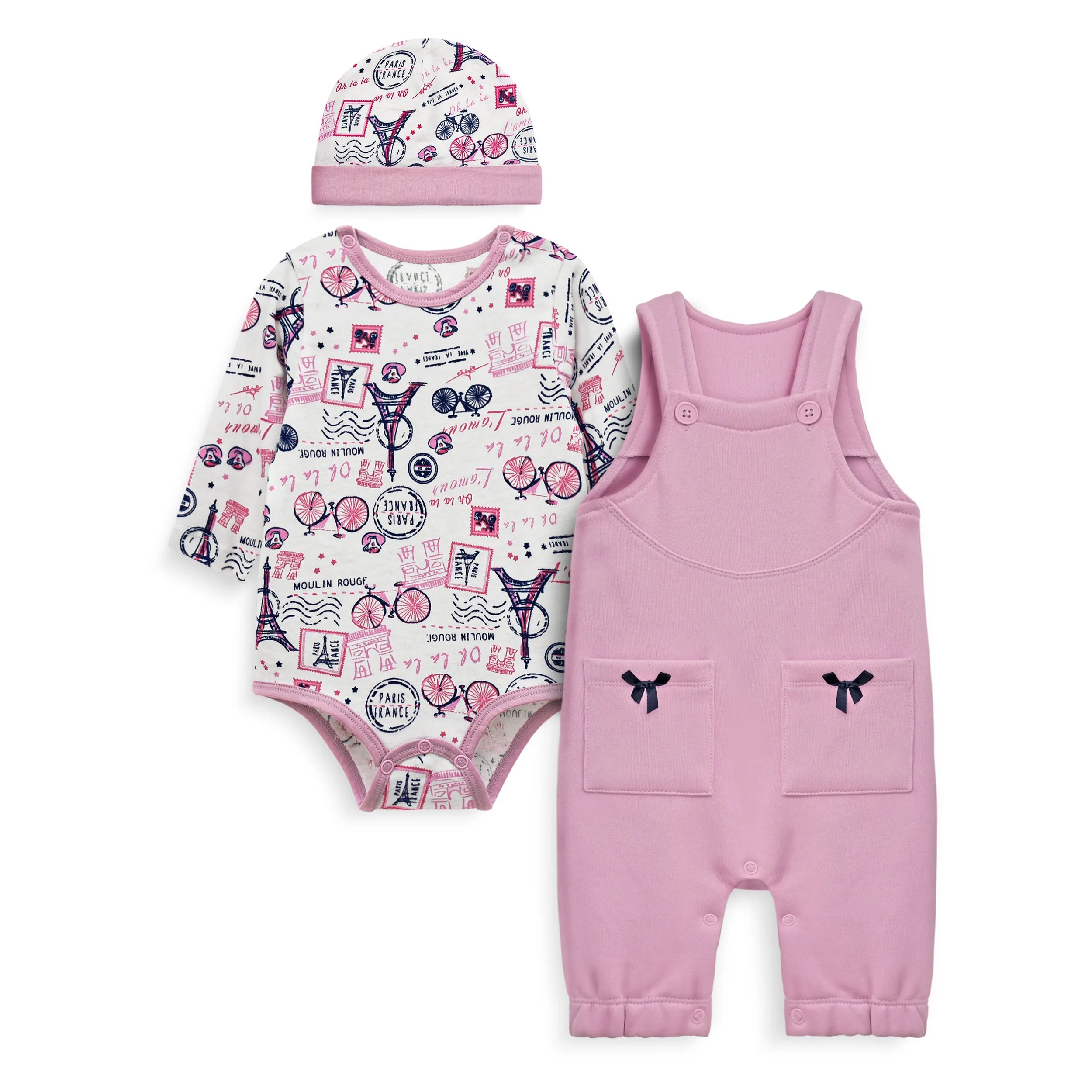 Baby Fleece Romper Set (Paris)