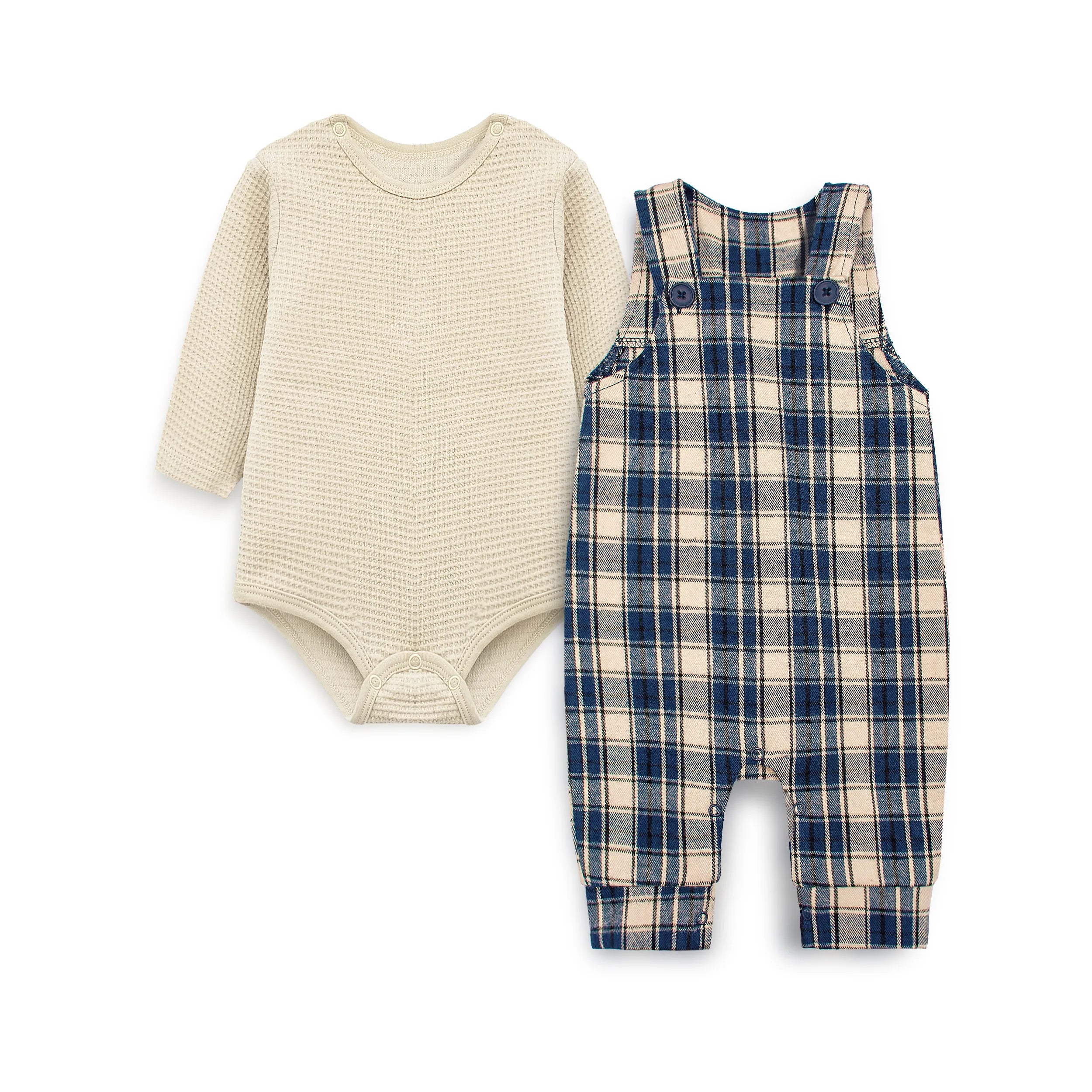 Baby Romper Set (Plaid)