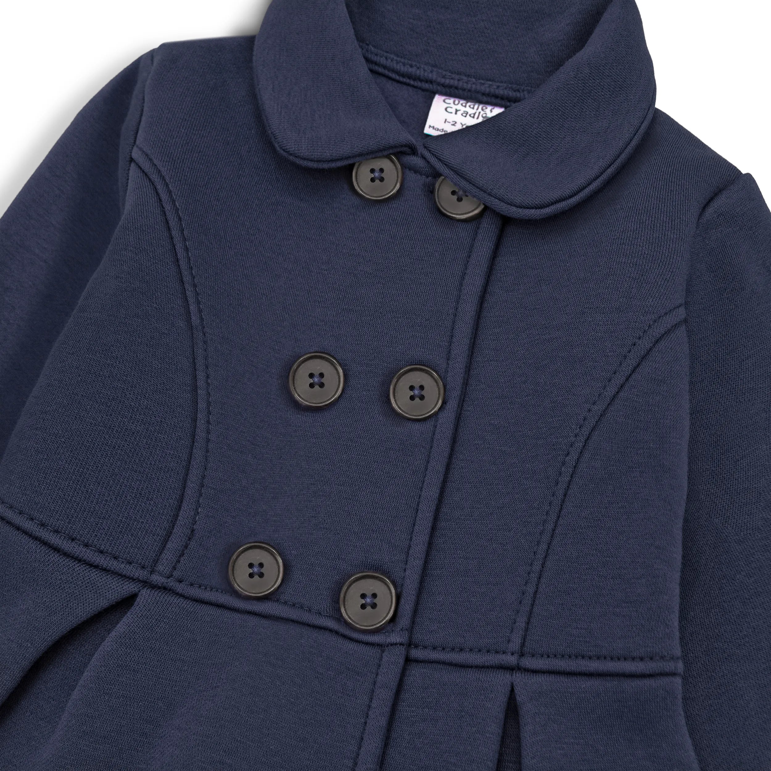 Girls Fleece Coat (Navy)