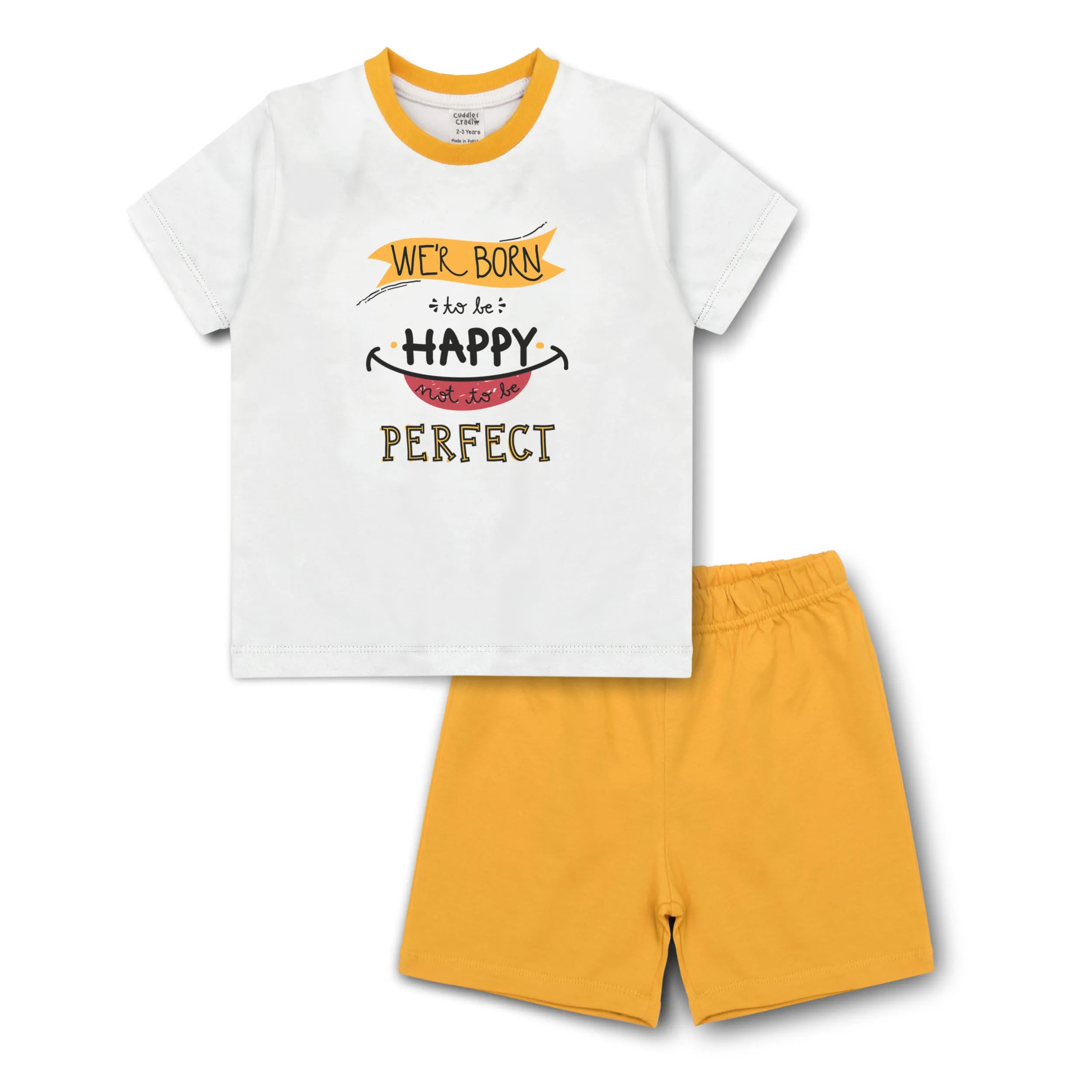 Graphic T-shirt & Shorts Set (Born to be happy)
