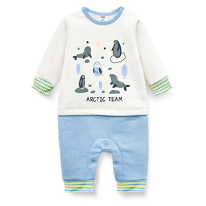 Baby Fleece Romper Arctic Friends