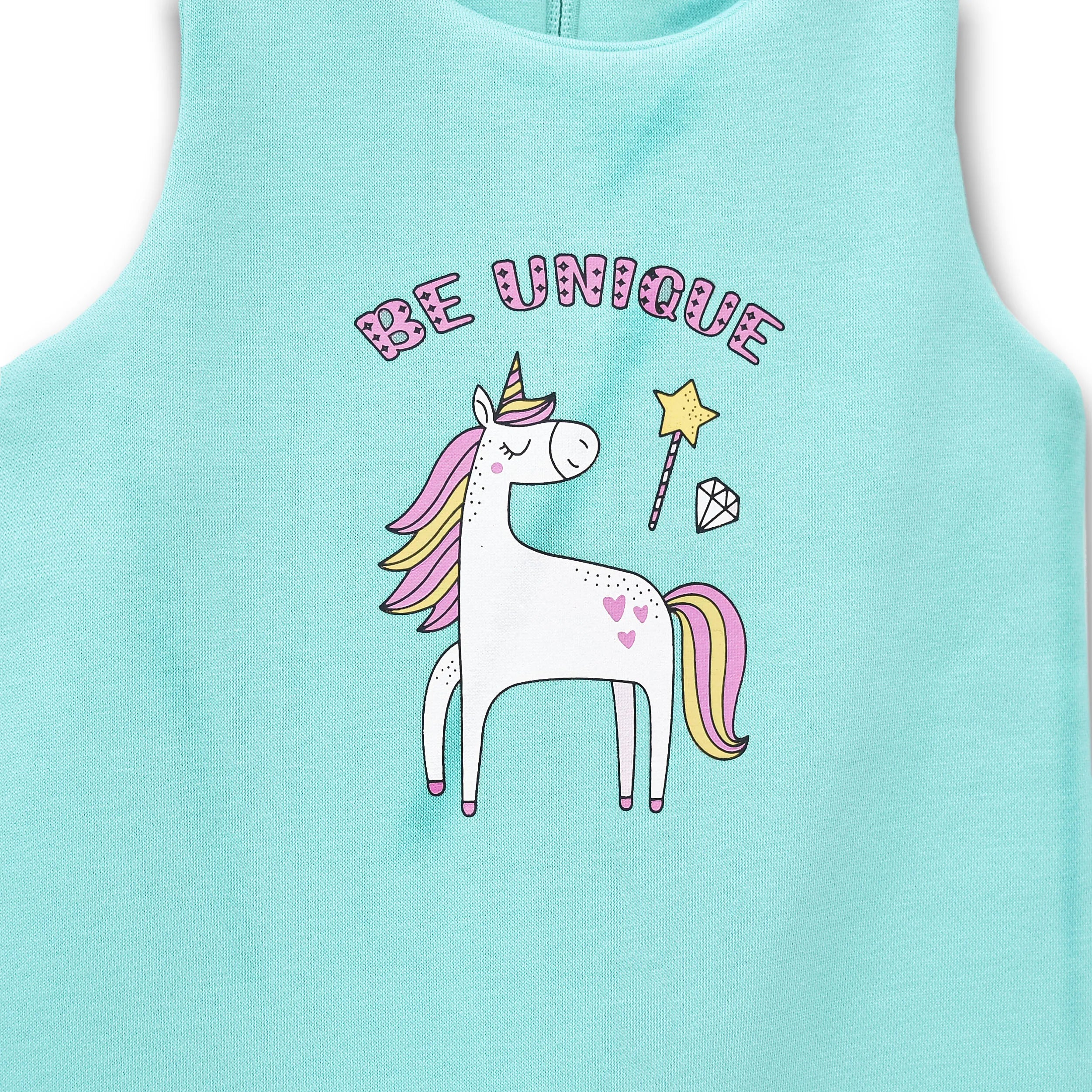 Girls Fleece Frock (Unicorn)