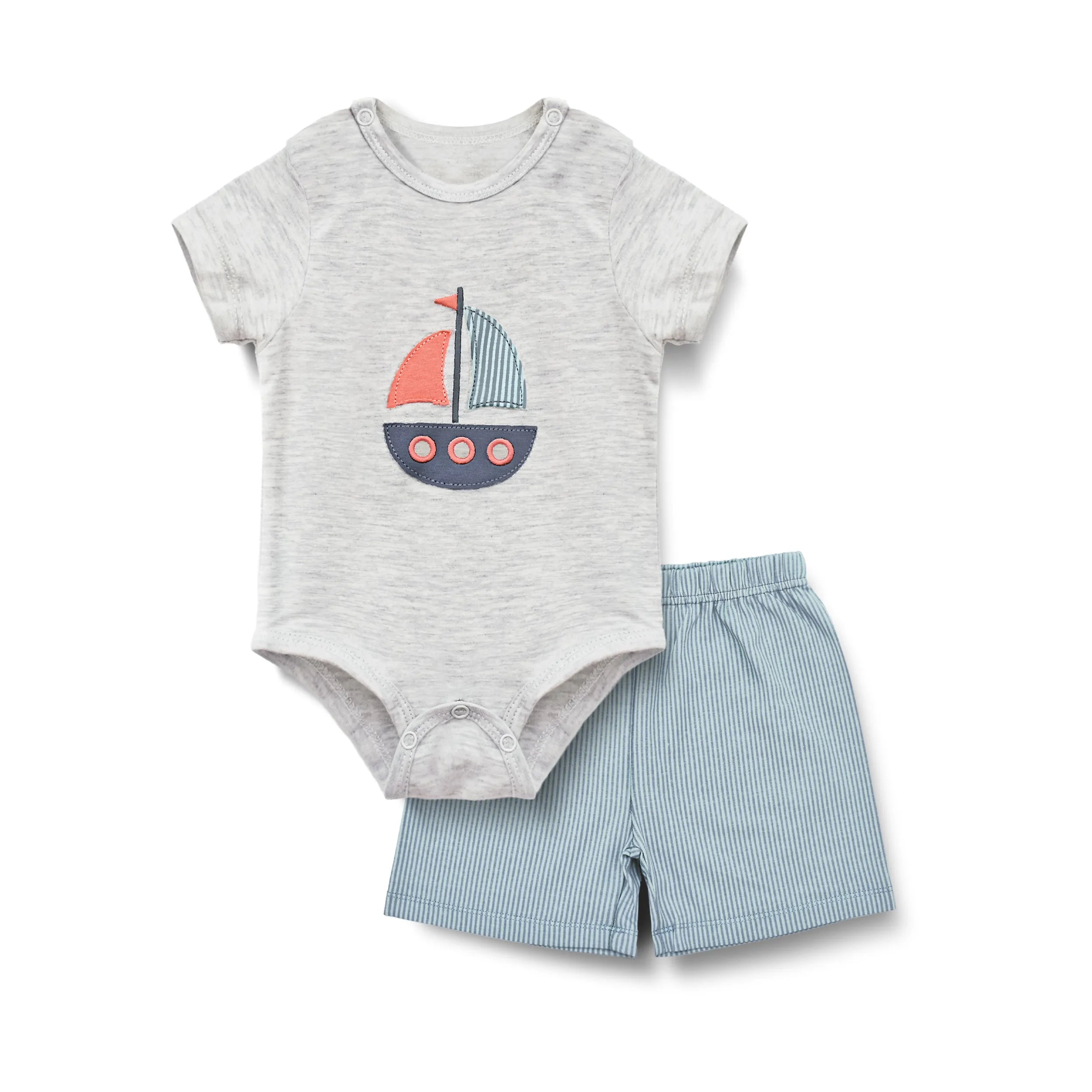 Baby Bodysuit and Shorts Set (Boat)