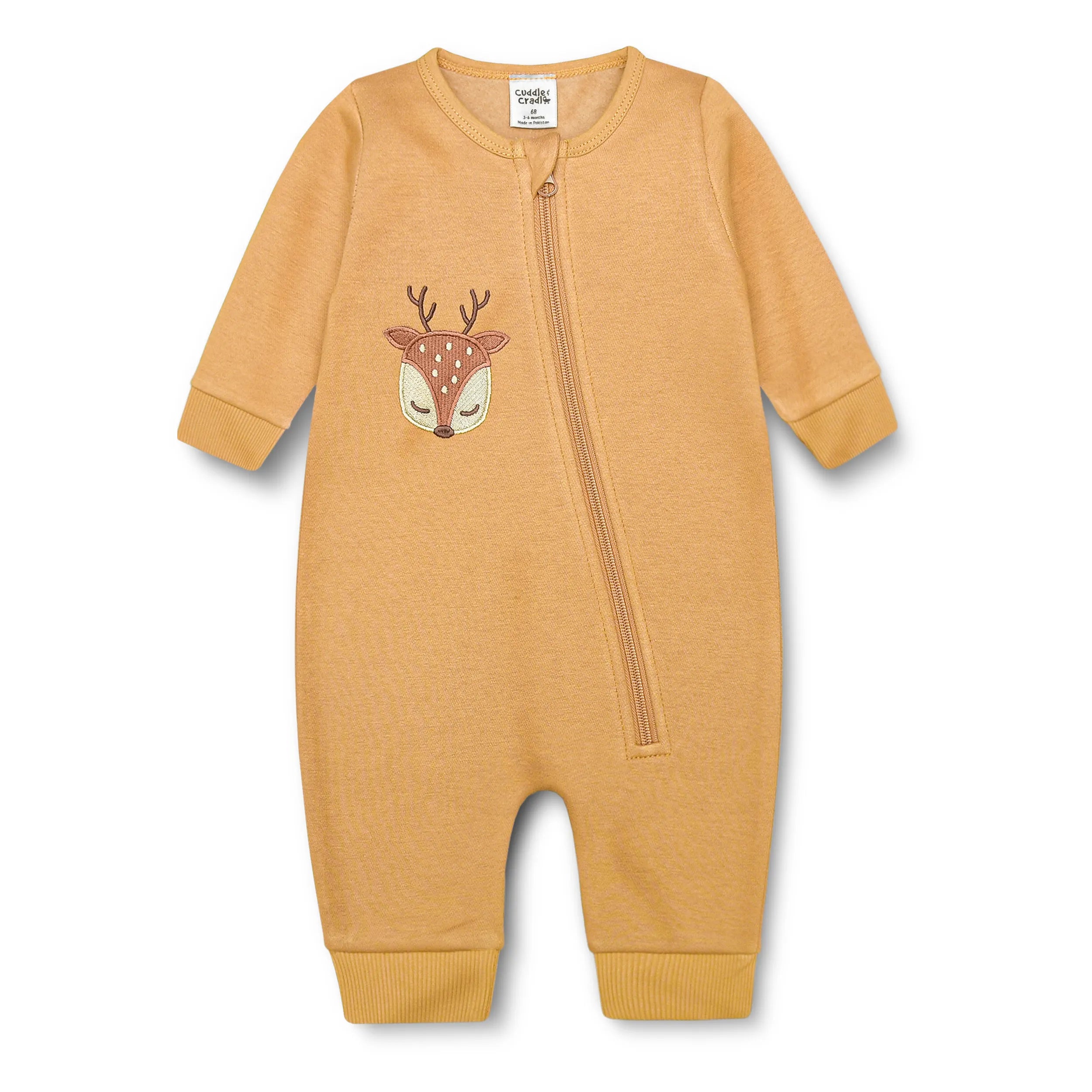 Baby Fleece Full Length Romper (Deer)
