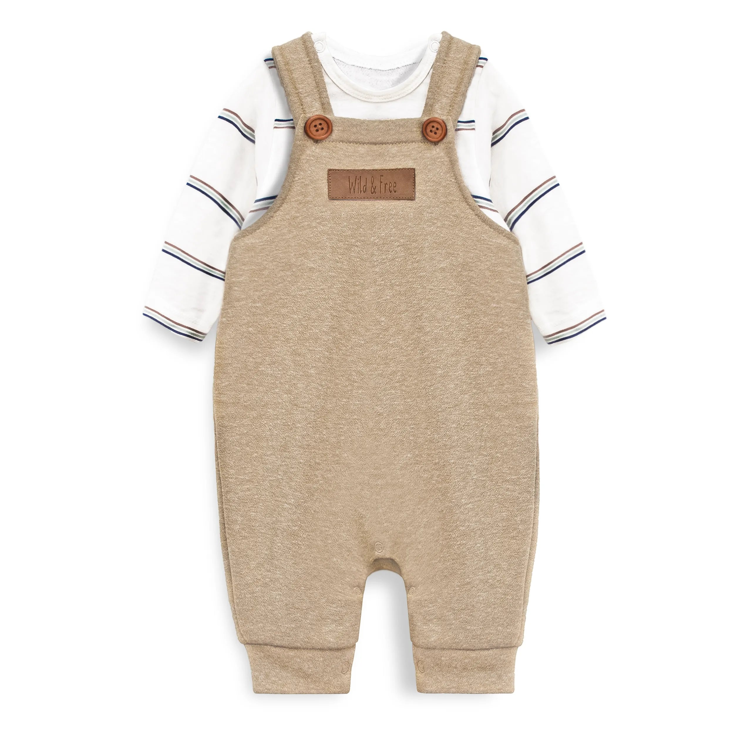 Baby Fleece Romper Set (Striper)