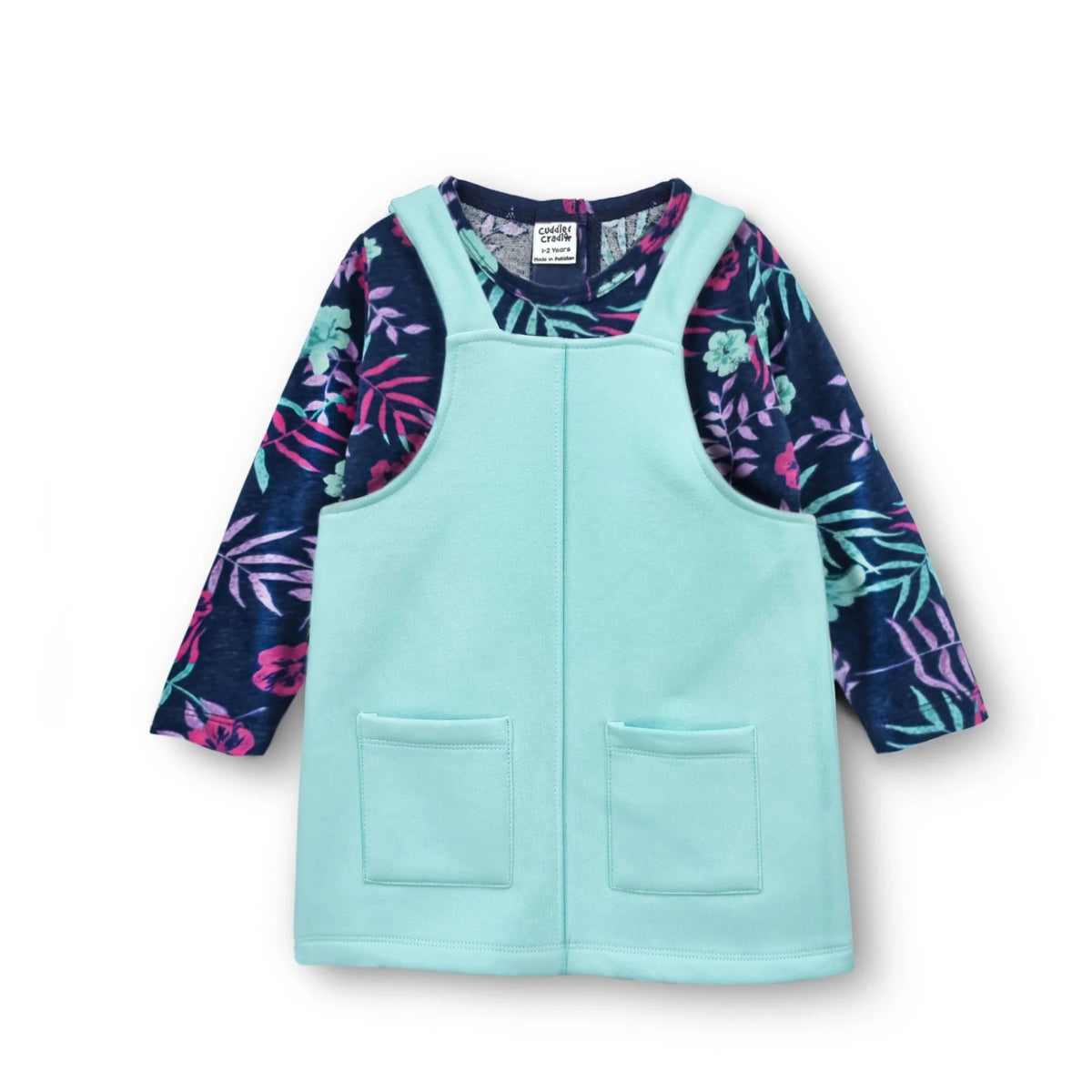 Girls Fleece Frock & Shirt Set (Mint - 002)
