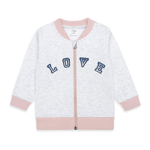 Girls Fleece Zipper Love