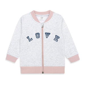 Girls Fleece Zipper Love