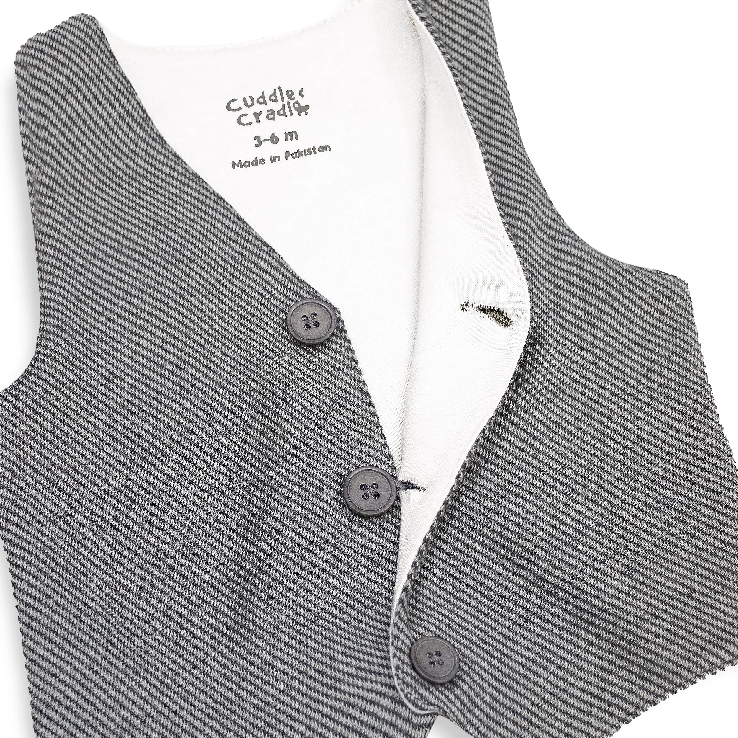 Baby Waistcoat Set (Grey)