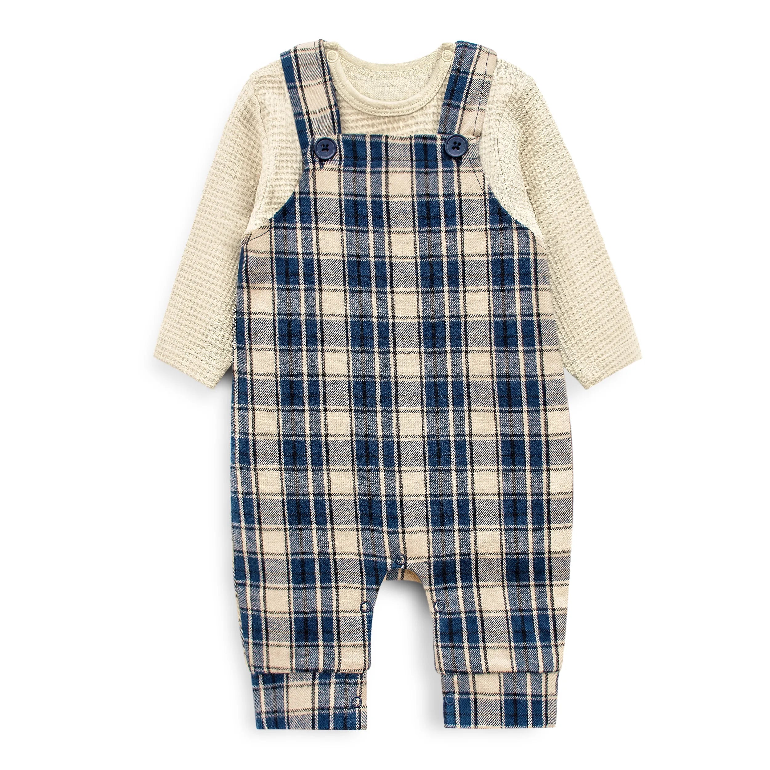 Baby Romper Set (Plaid)
