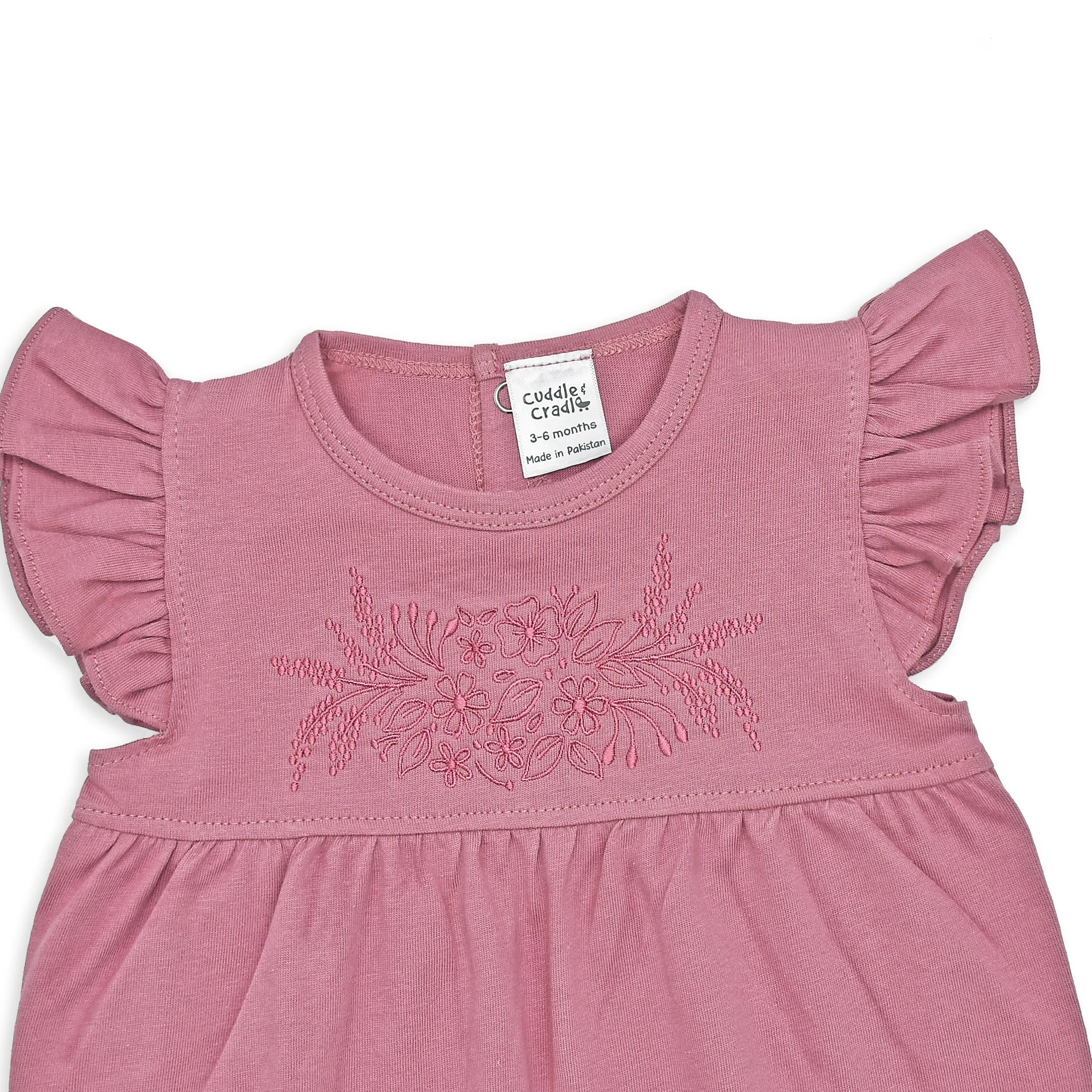 Baby Girl Romper (Floral Emb)