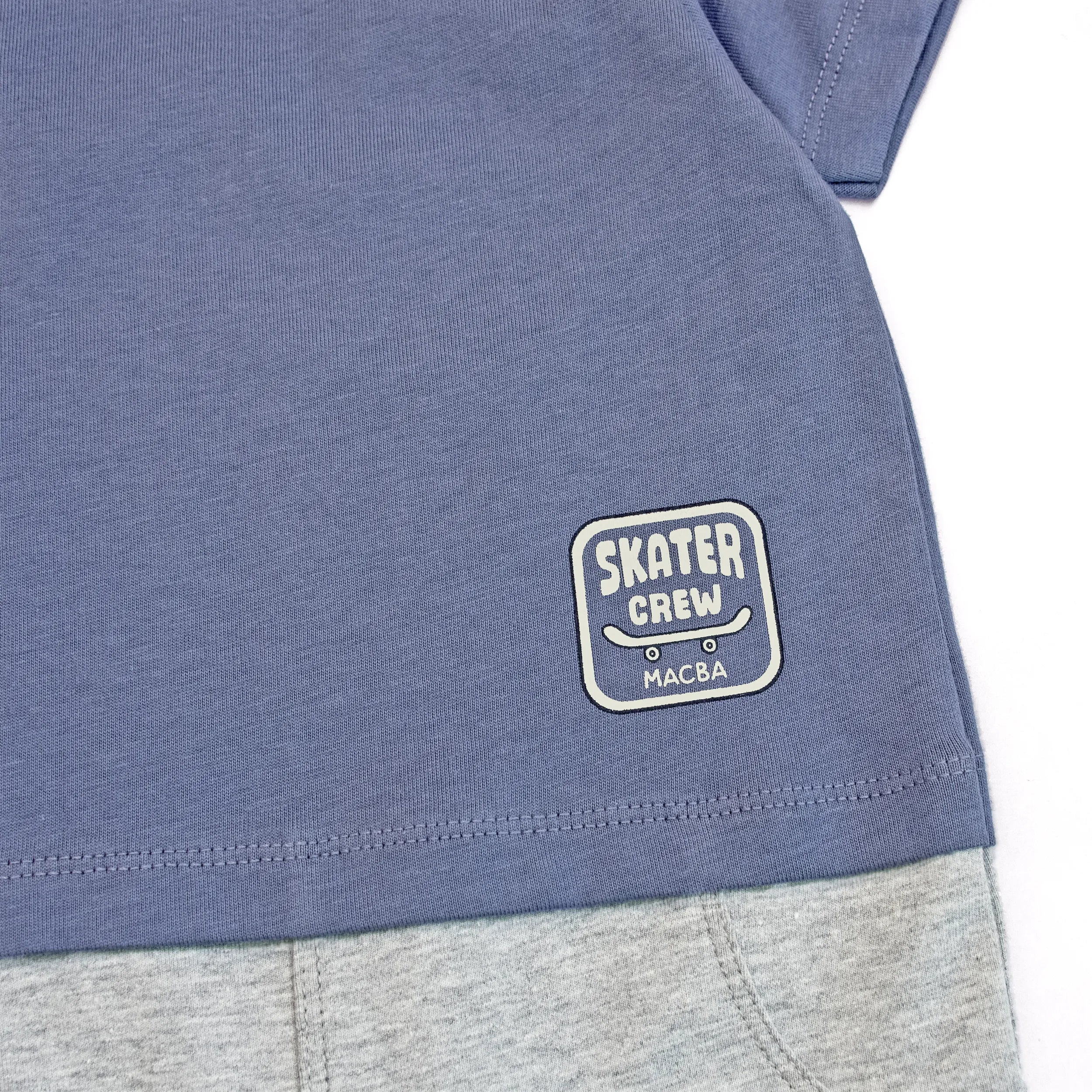 Half Length Baby Romper (Skater Crew)