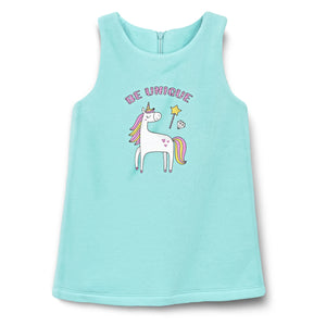Girls Fleece Frock Unicorn