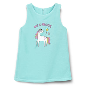 Girls Fleece Frock Unicorn