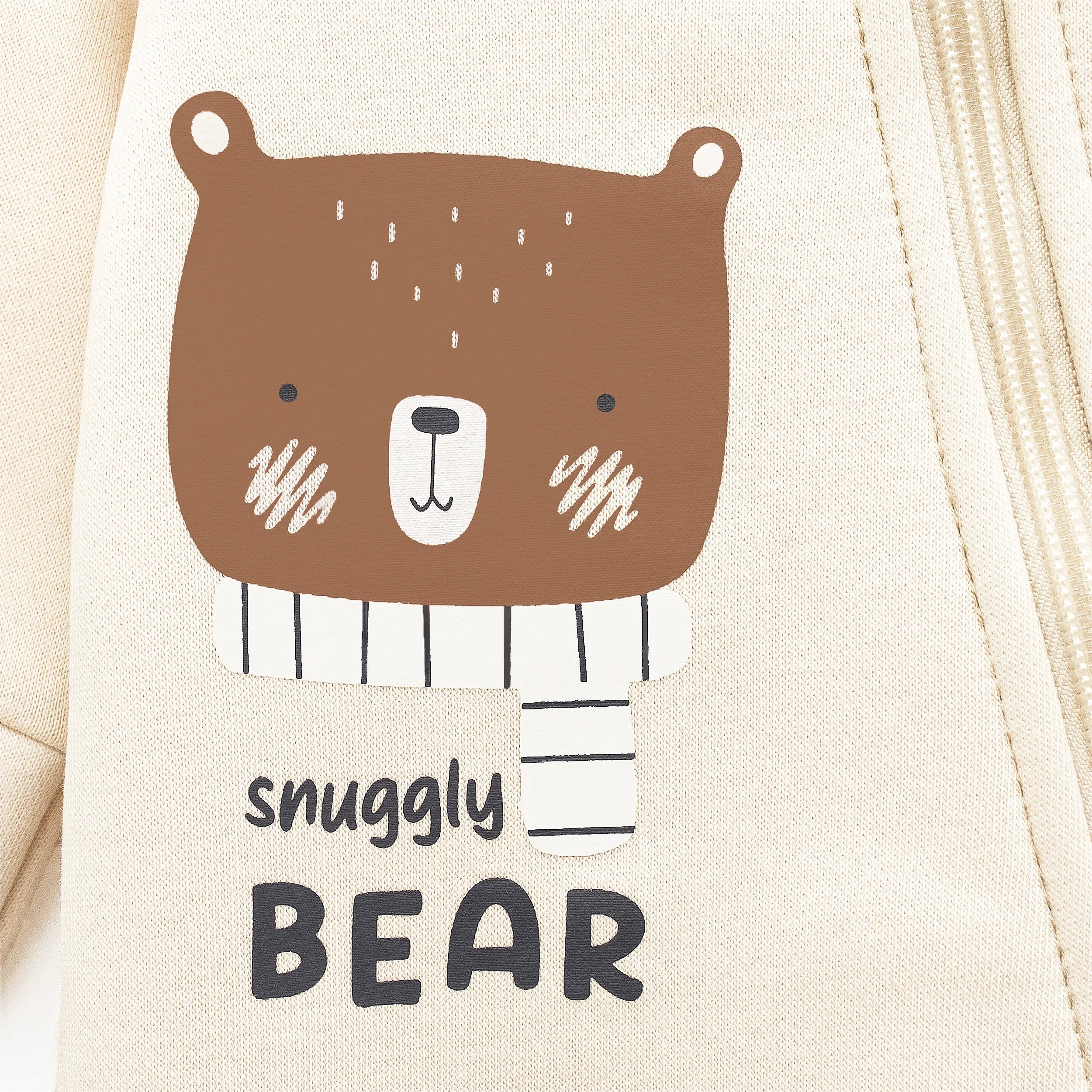 Baby Fleece Full Length Romper Set (Snuggly Bear)