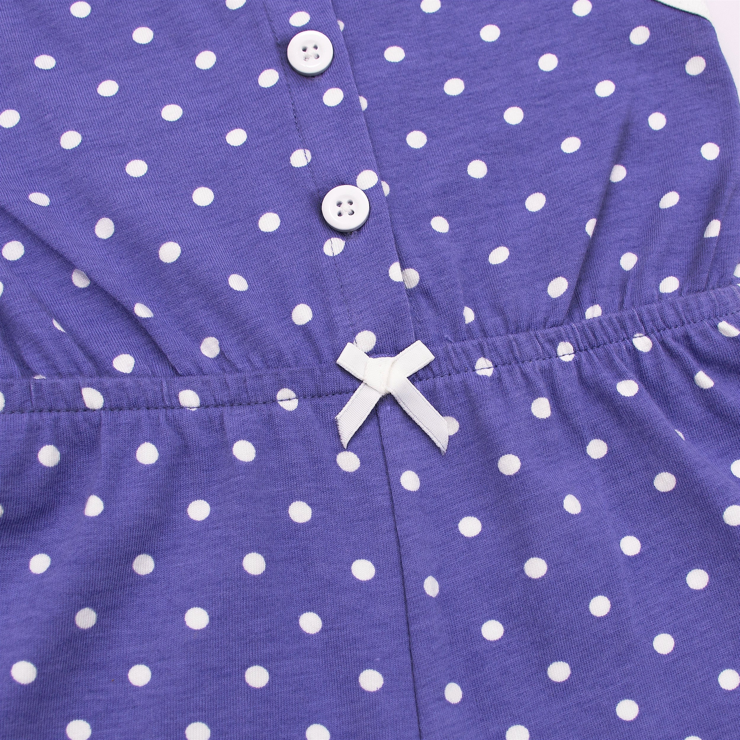 Girls Half-length Romper (Polka Dots)