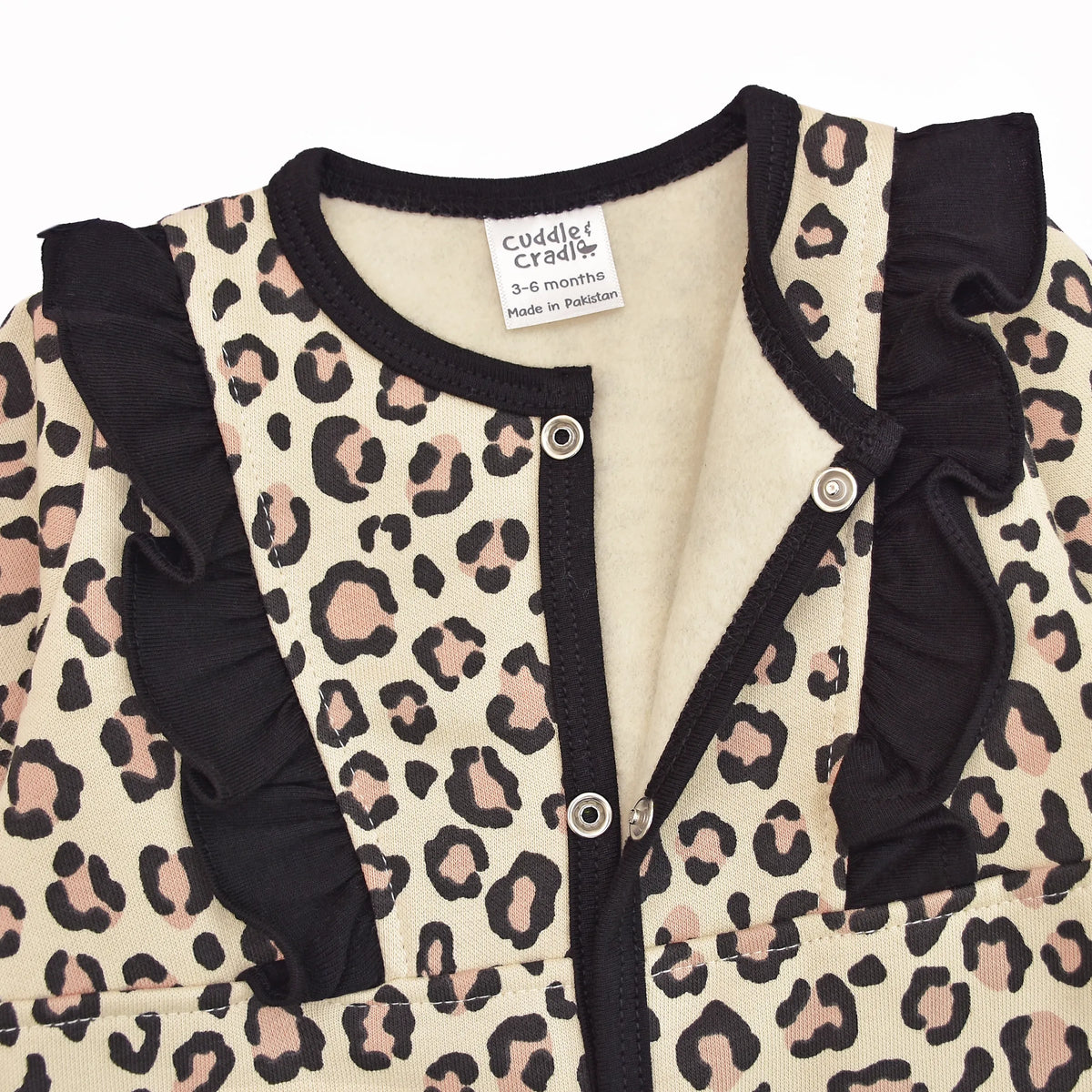 Baby Full Length Romper (Leopard Print)