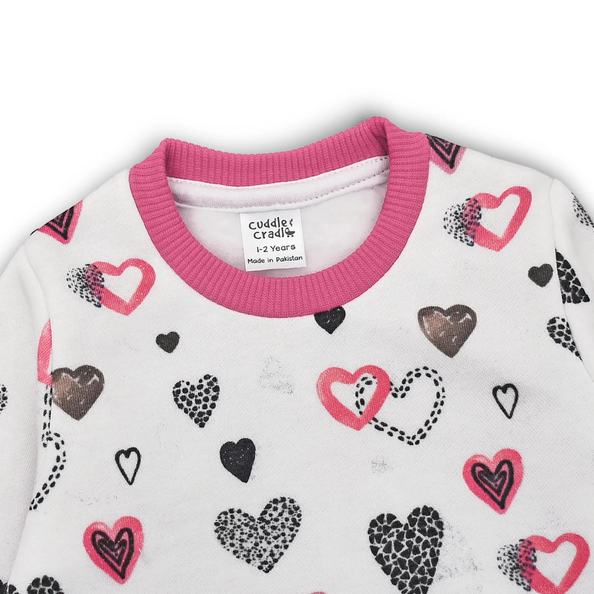 Girls Fleece Frock(Hearts)