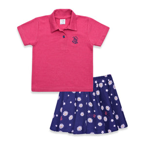 Girls Polo Shirt & Skirt