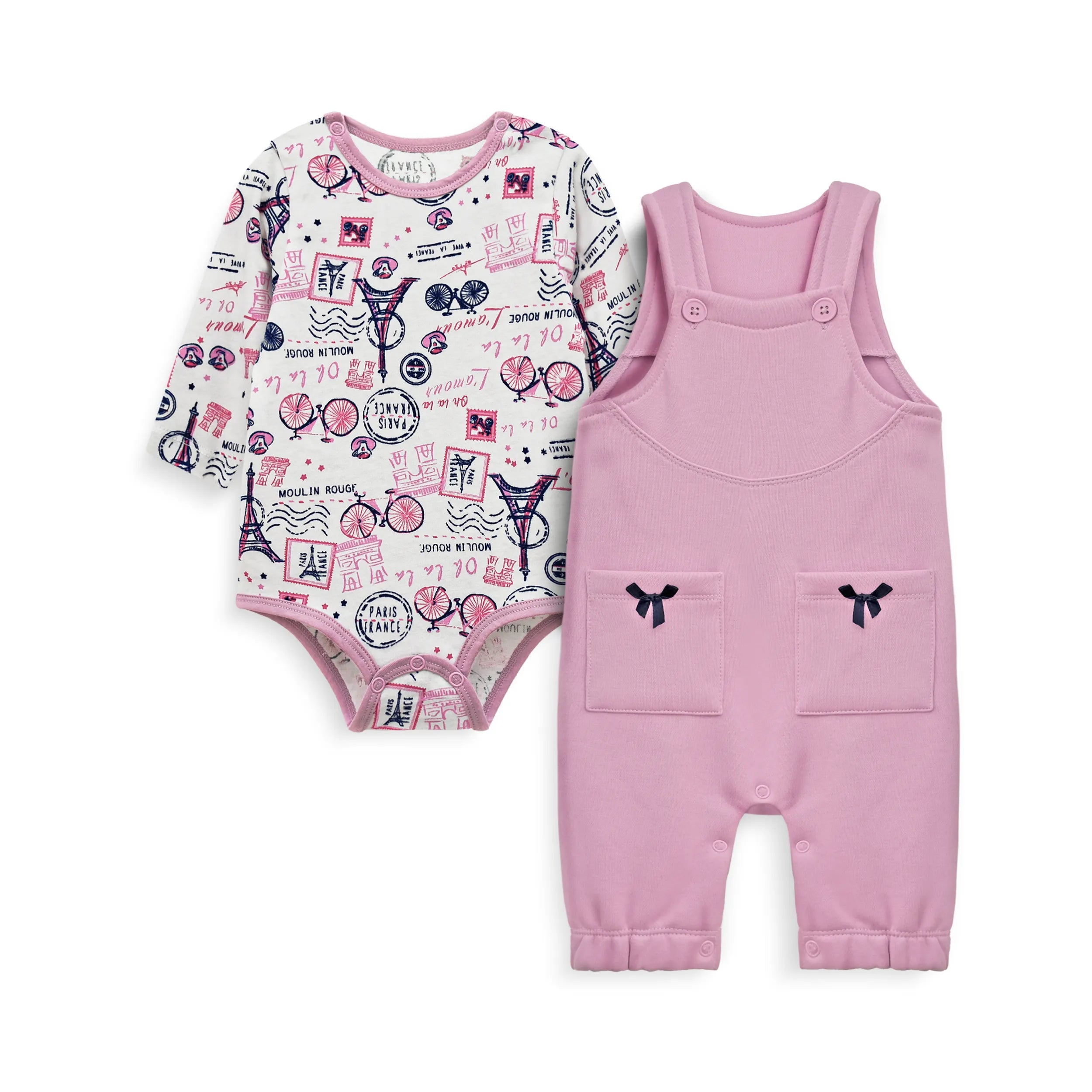 Baby Fleece Romper Set (Paris)