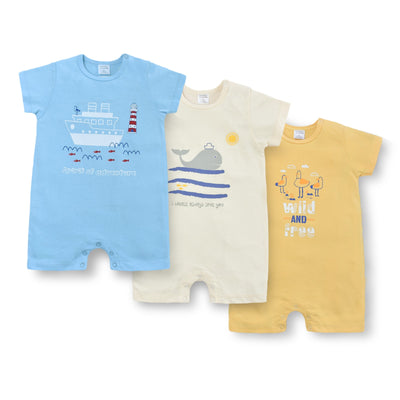 Set of 3 Half Length Rompers