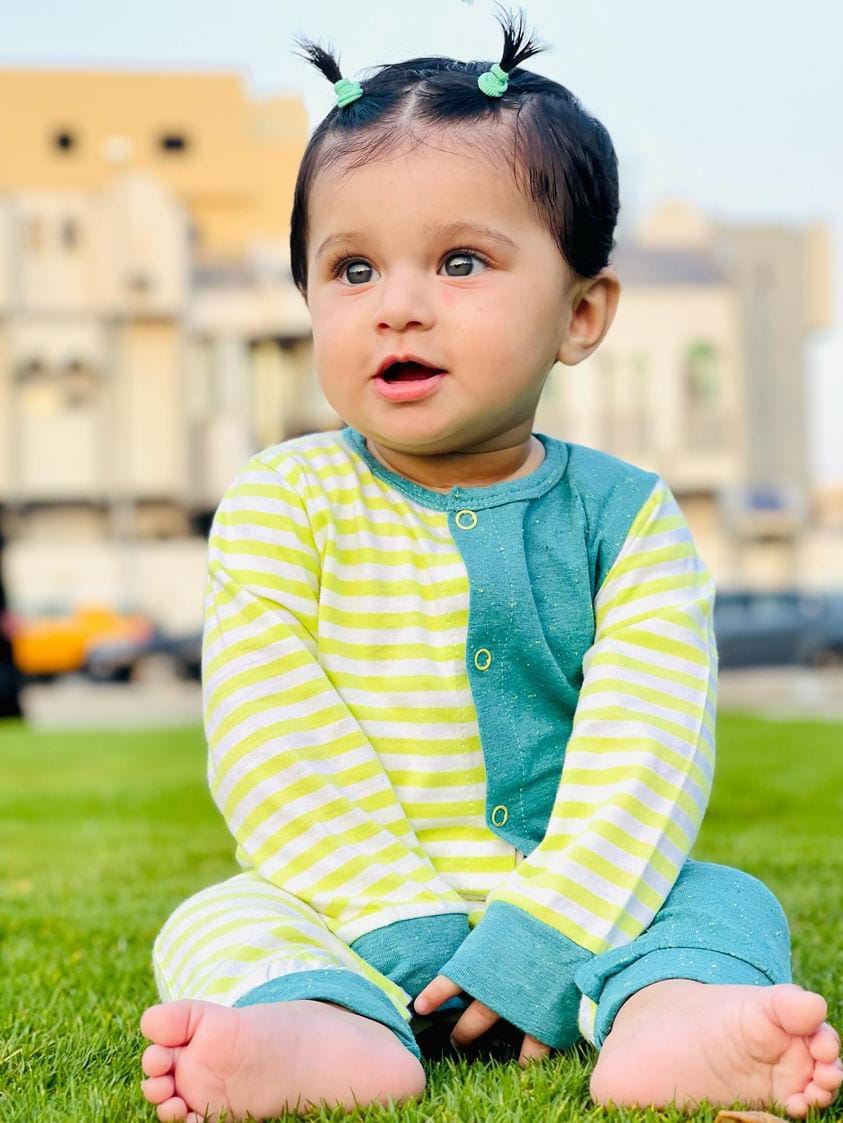 Baby Full Length Romper (Stripes)