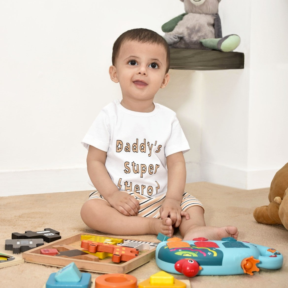 Baby Bodysuit and Shorts Set Super Hero