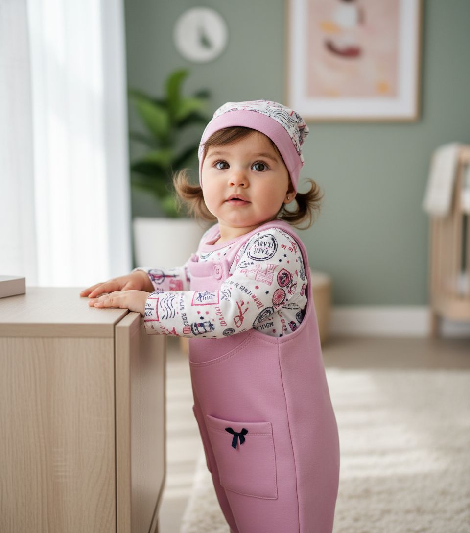 Baby Fleece Romper Set (Paris)