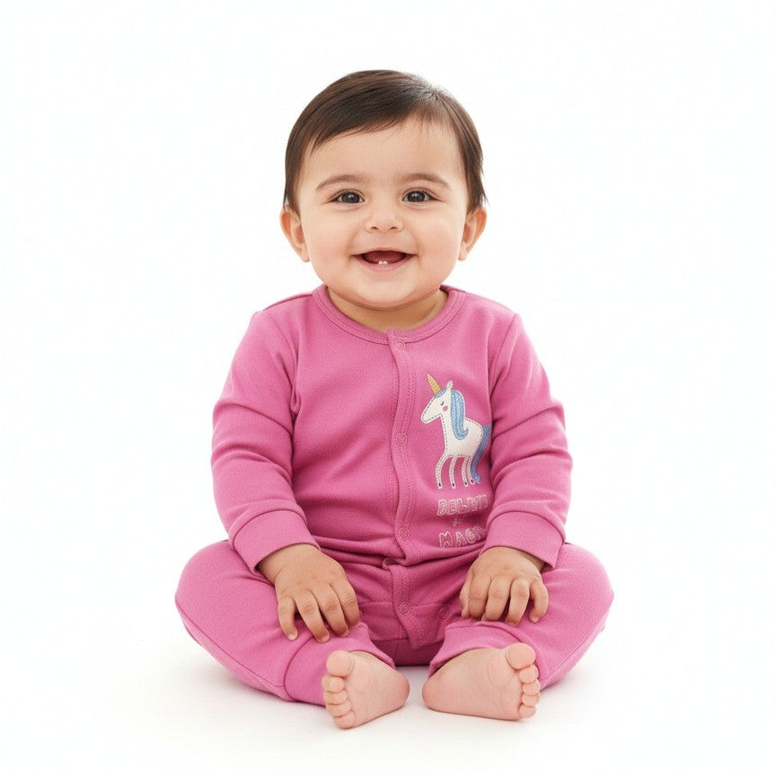 Baby Full Length Romper (Pink)