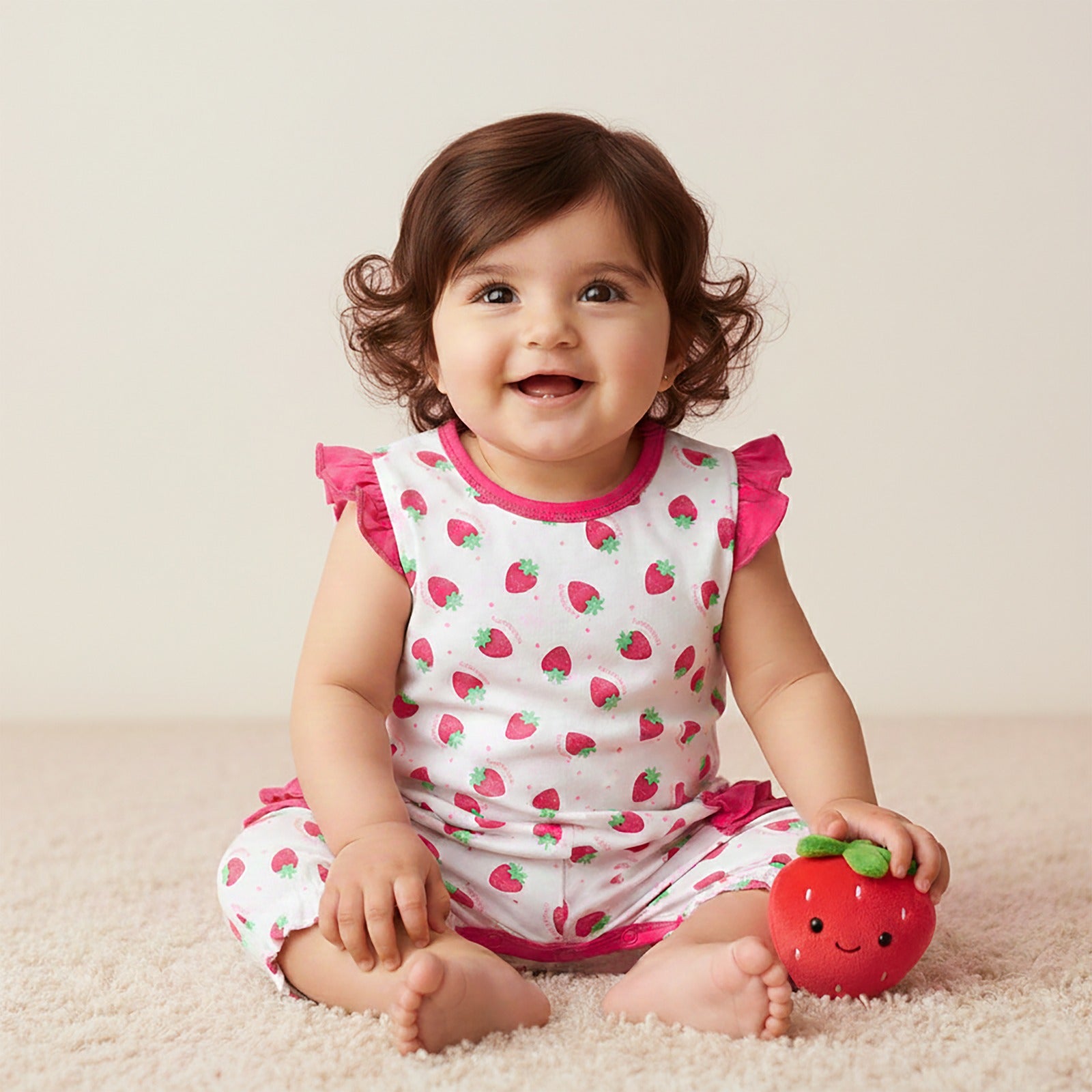 Girls Romper (Strawberries)