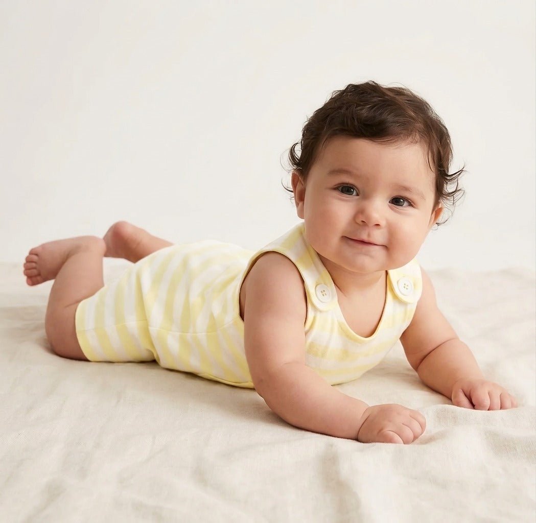 Half-length Romper (Yellow Striper)
