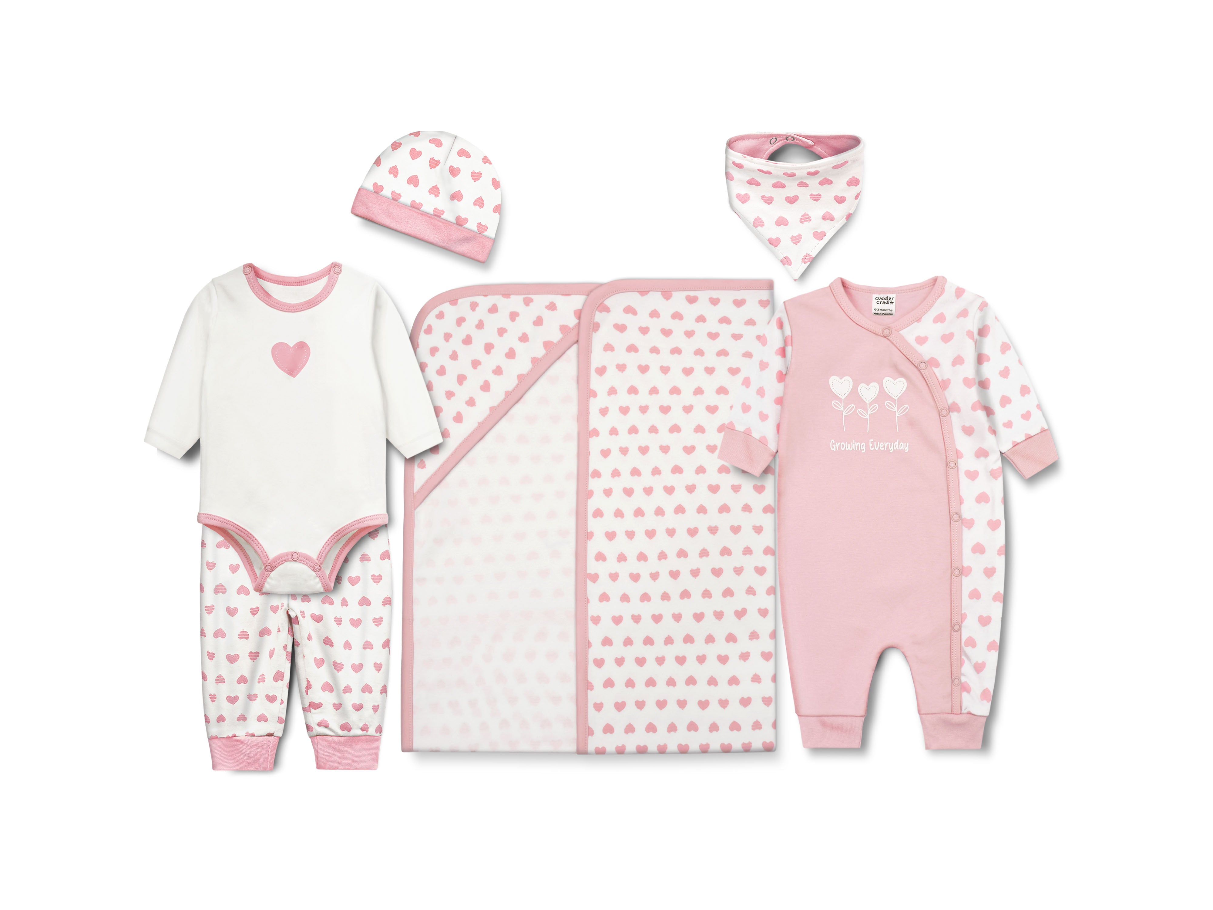 Newborn Set of 6 (Hearts)