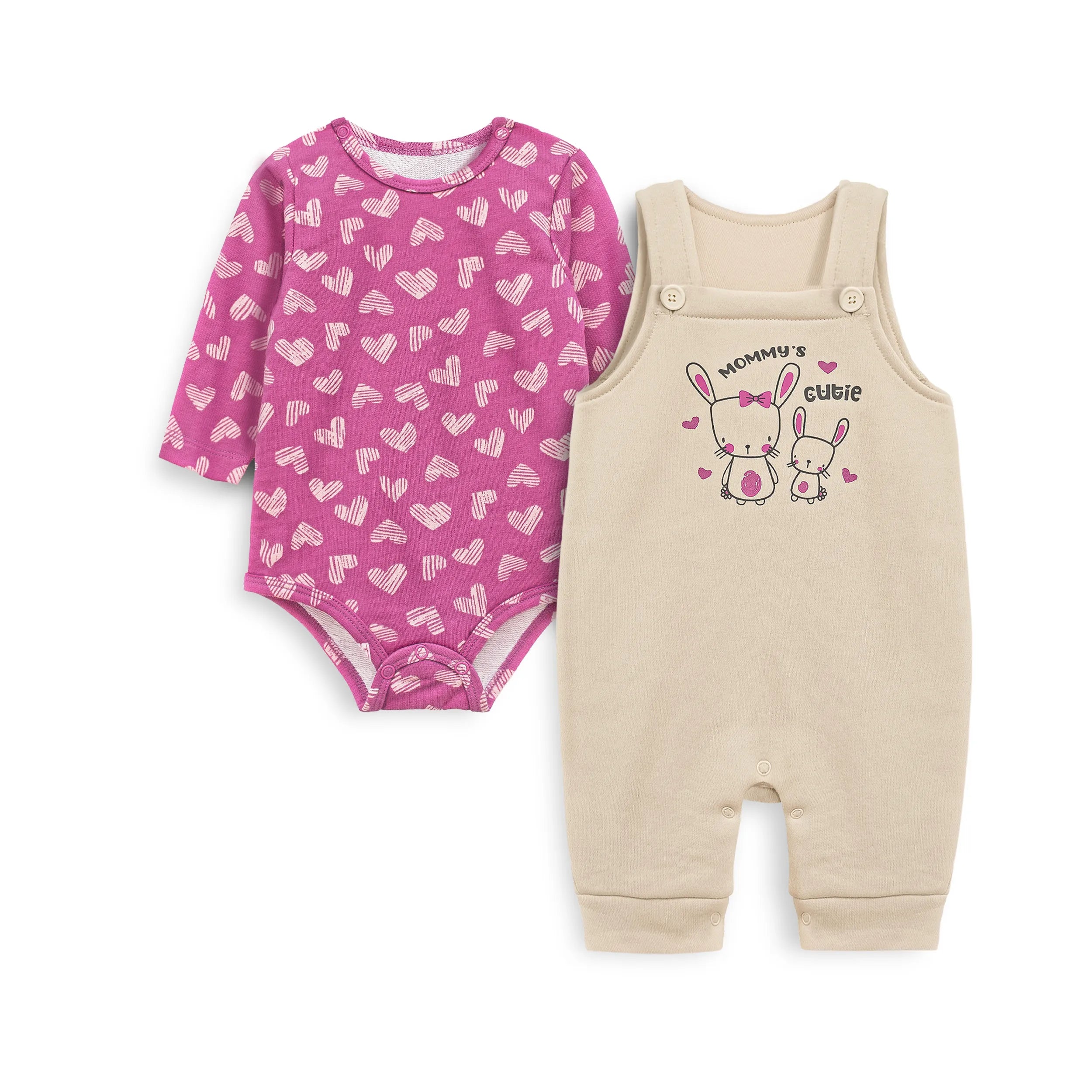 Baby Fleece Romper Set (Mommy's Cutie - 002)
