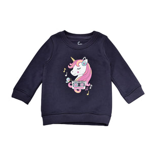 Crew Neck Sweatshirt Music Unicorn