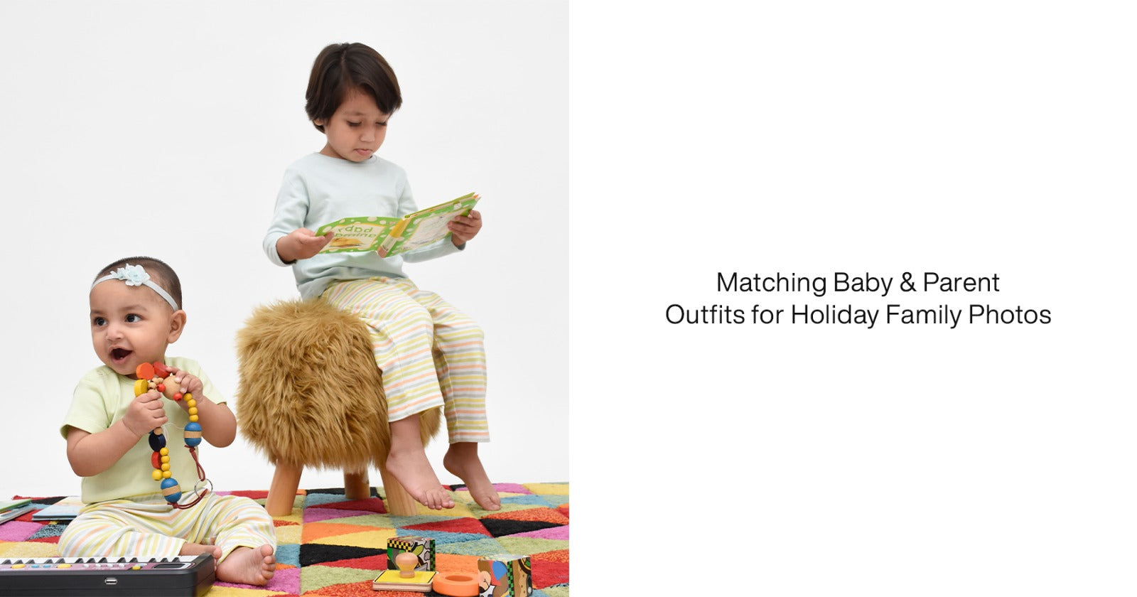 Matching Baby & Parent Outfits for Holiday Family Photos