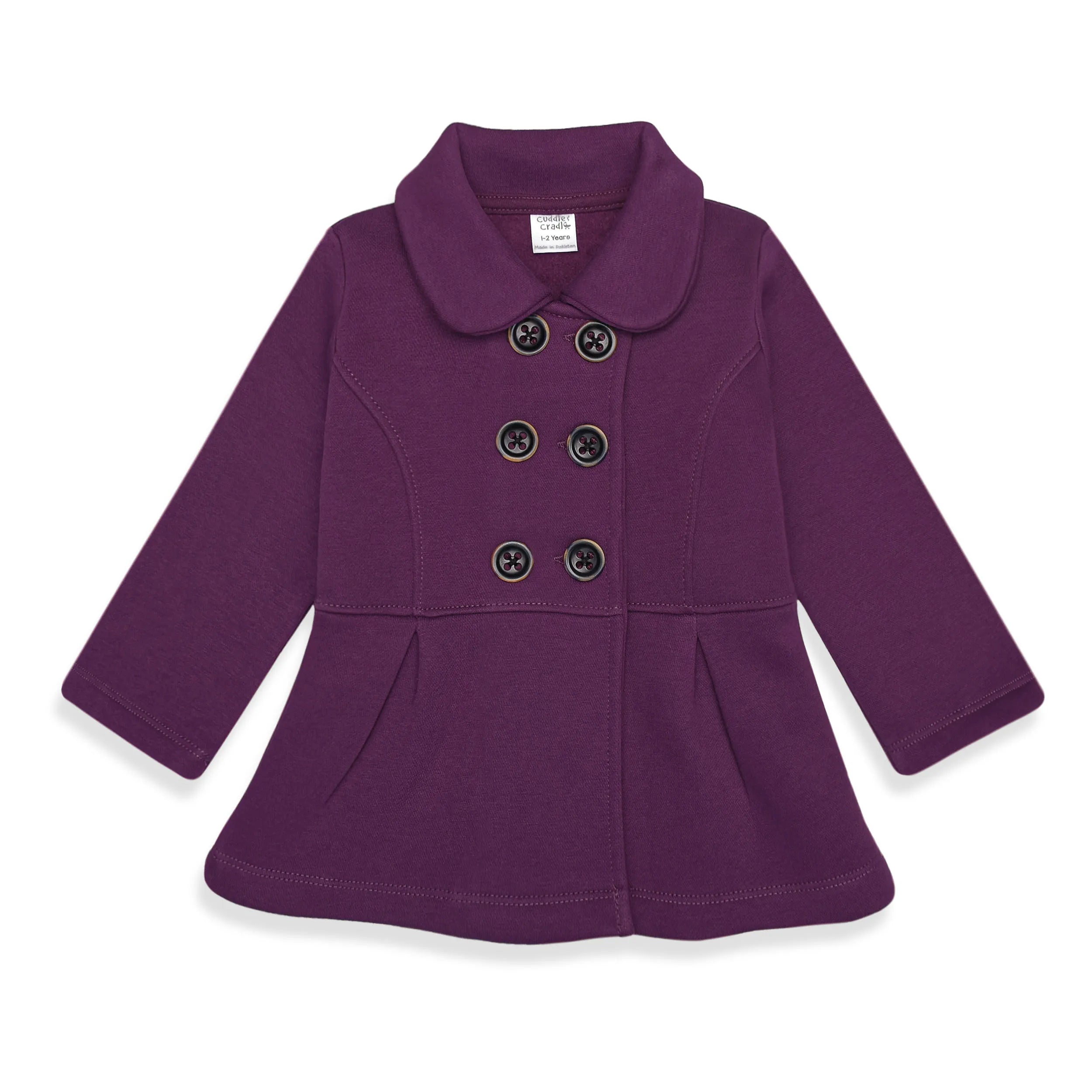 Girls Fleece Coat (Deep Purple)