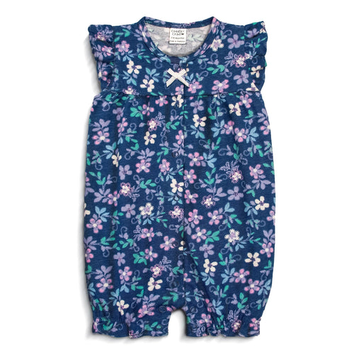 Girls Half-length Romper (Floral)