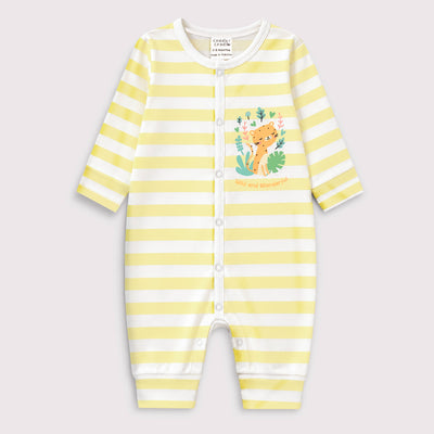 Baby Full Length Romper (Yellow Striper)