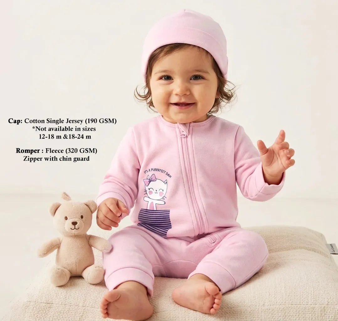 Baby Fleece Full Length Romper Set (Perfect Day)