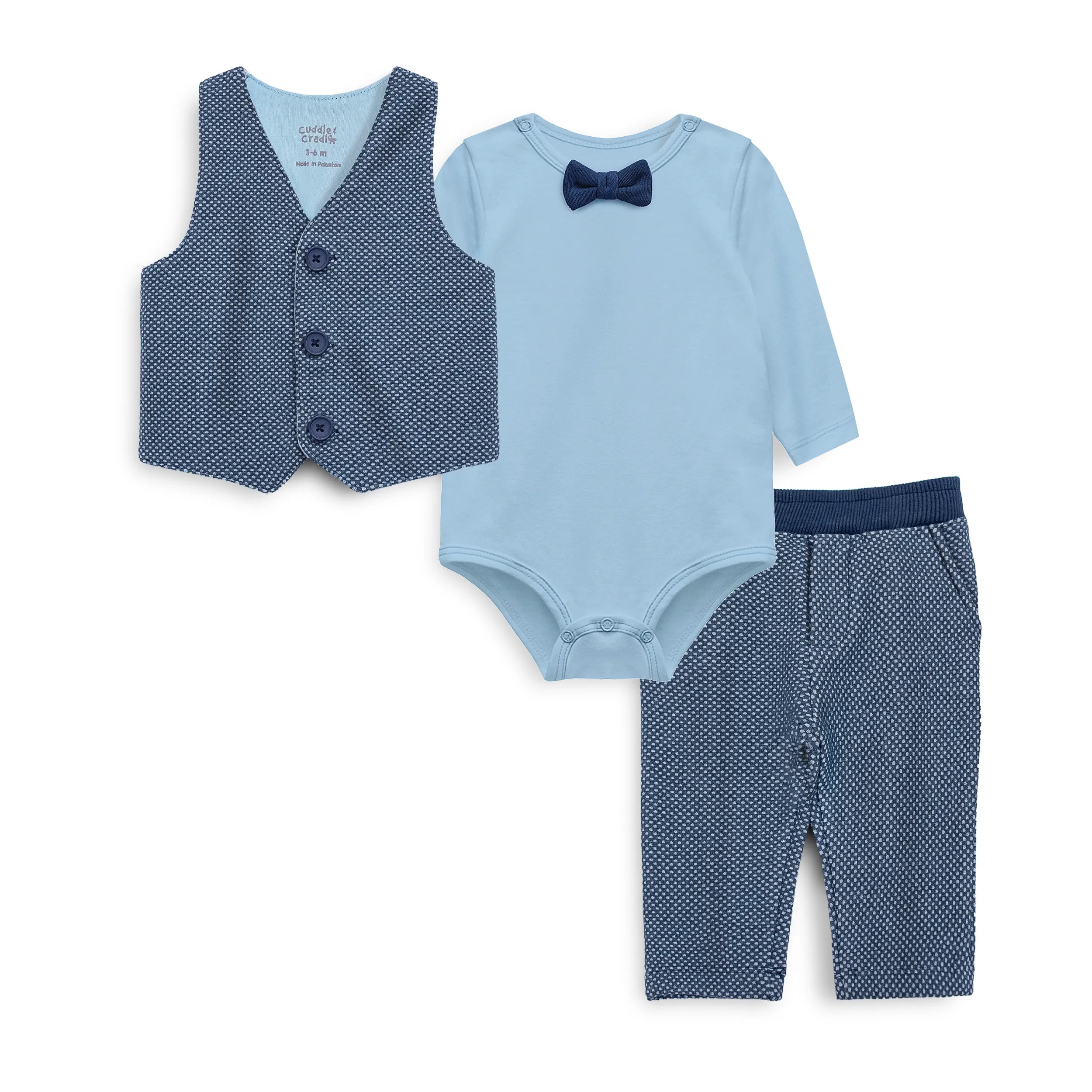 Baby Waistcoat Set (Navy)