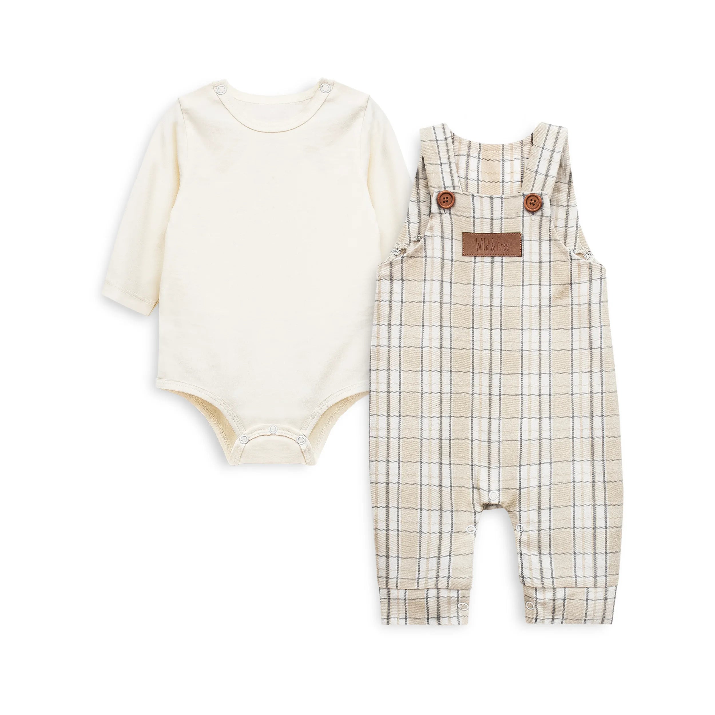 Baby Romper Set (Plaid)
