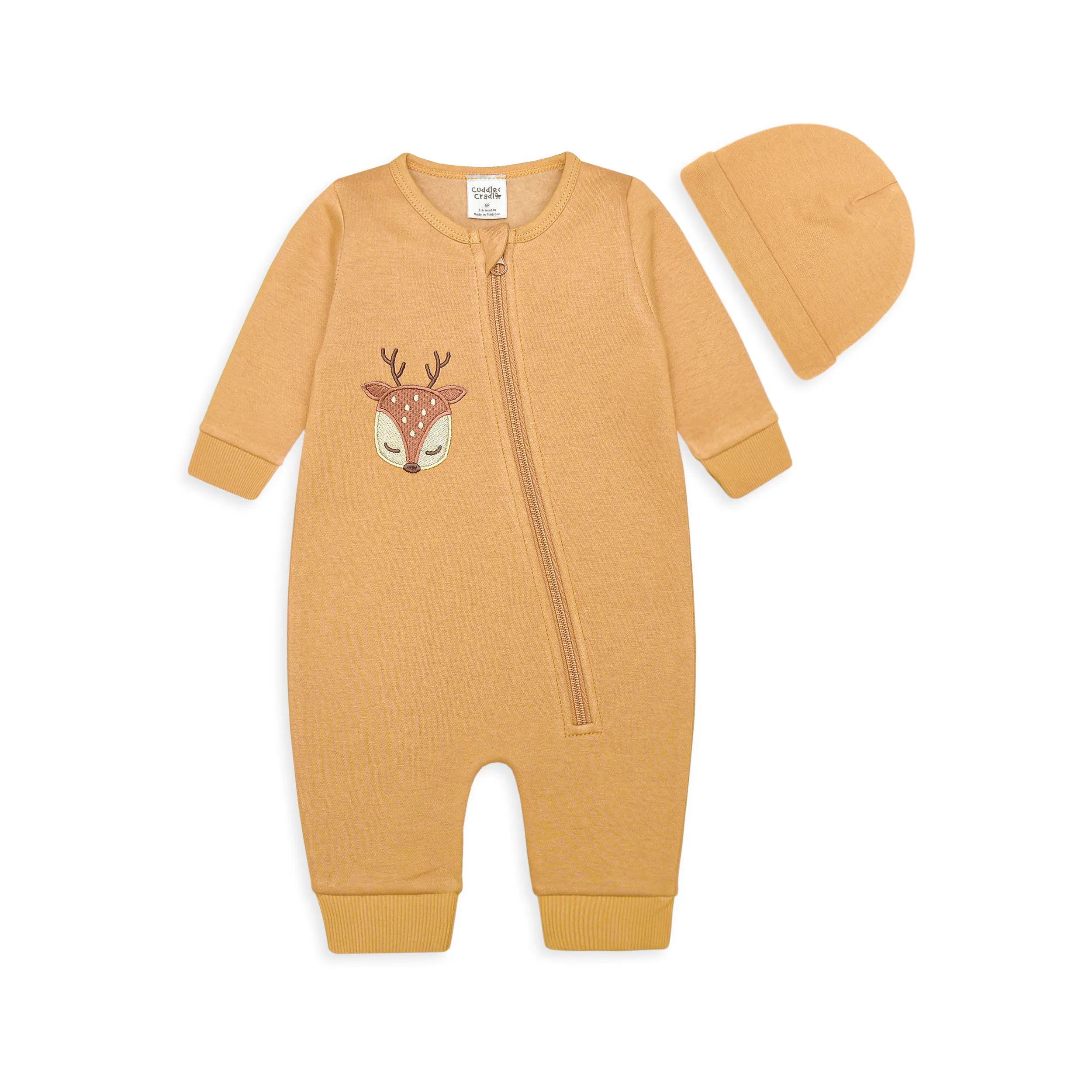 Baby Fleece Full Length Romper (Deer)