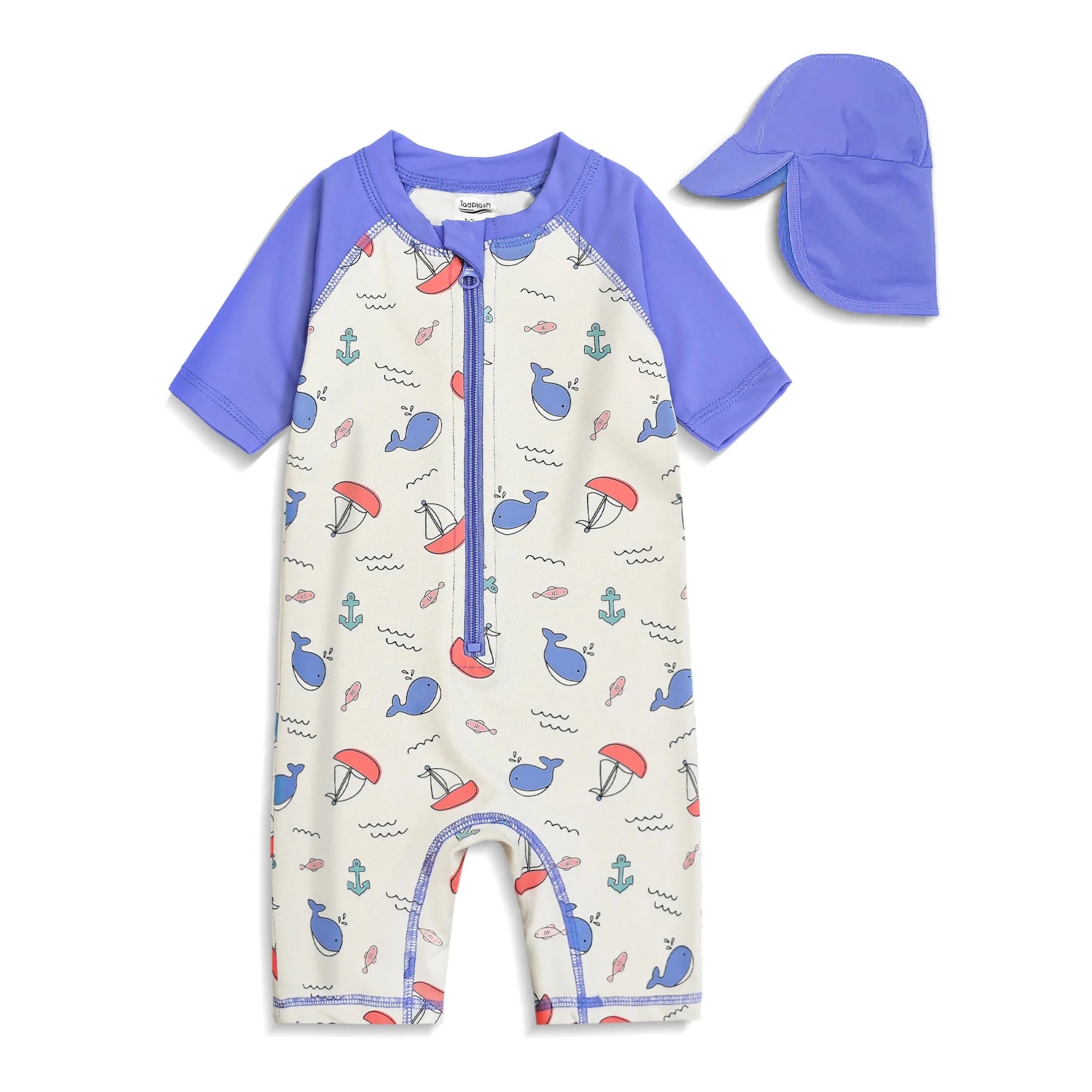 Swimsuit and Cap Set (Sea Life-002)