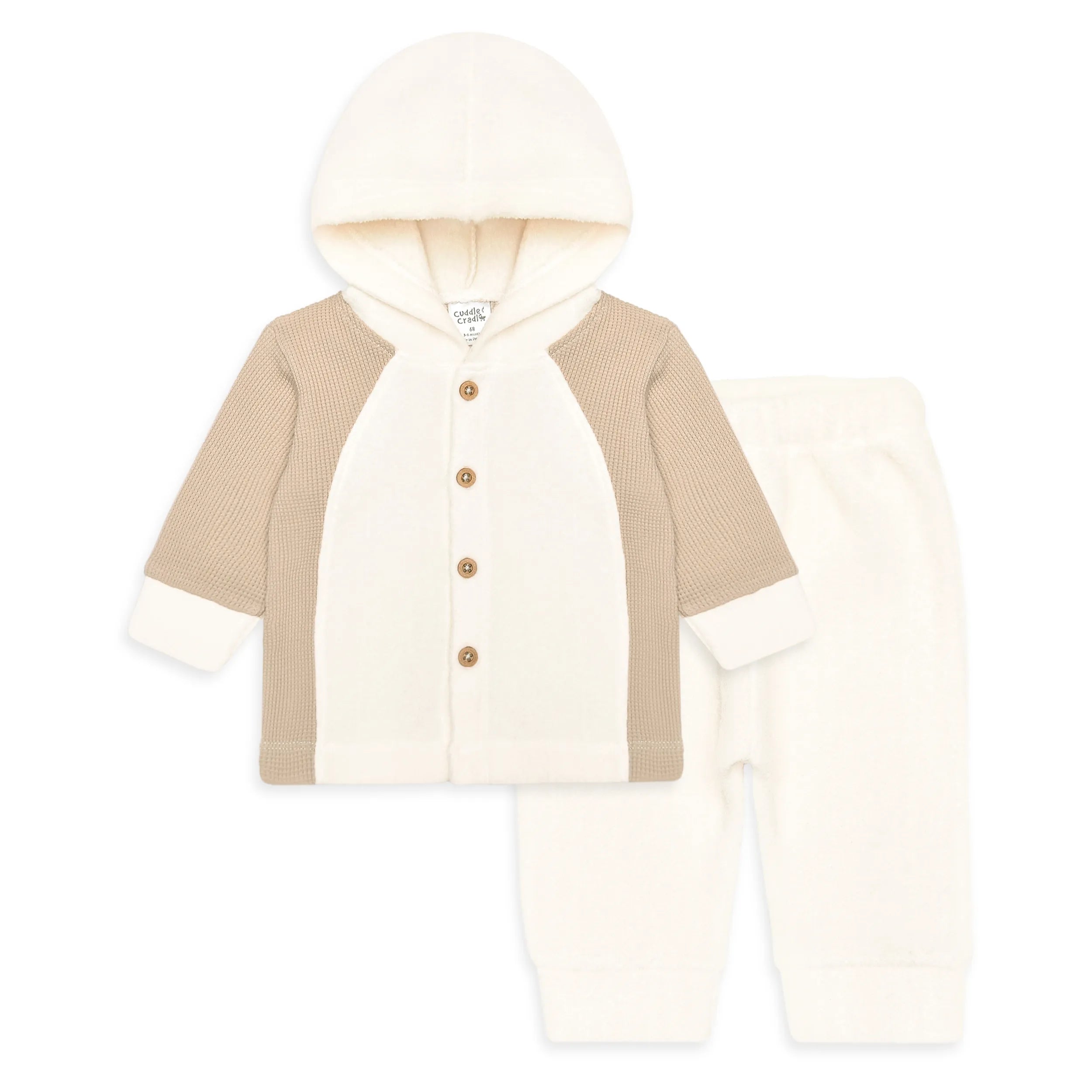 Baby Button-down Set (Light Brown)